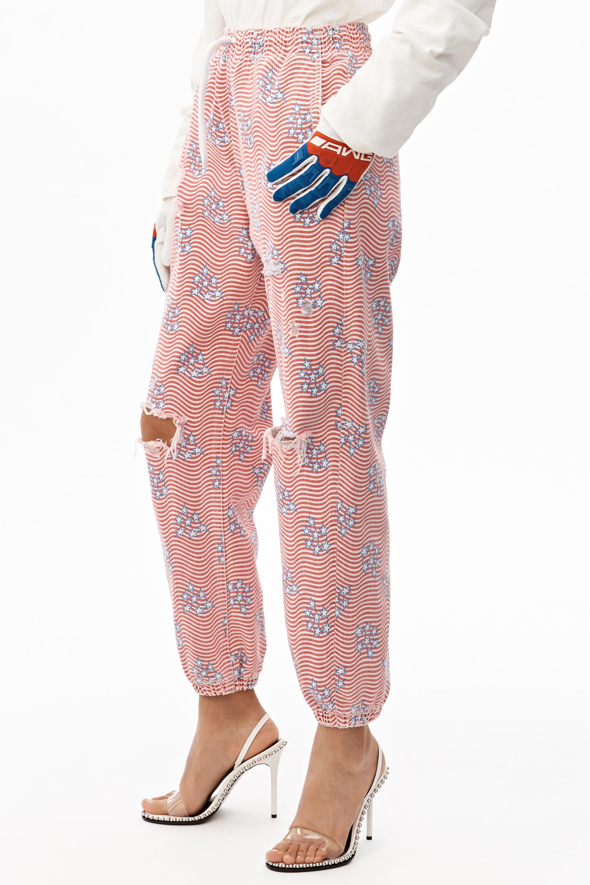 Alexander Wang Cotton Stars And Stripes joggers in Pink - Lyst