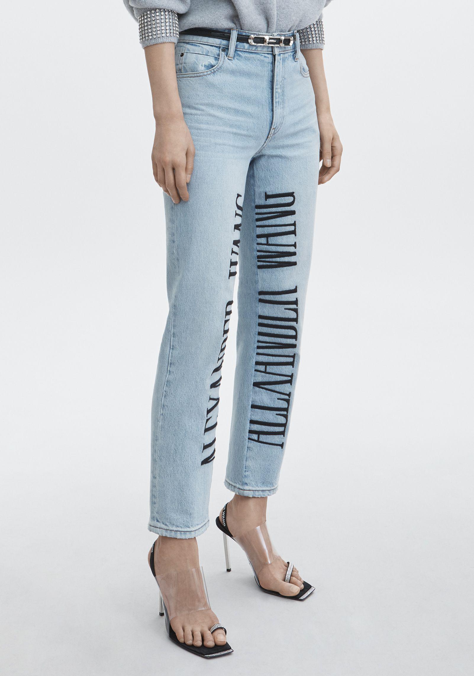 alexander wang embroidered jeans