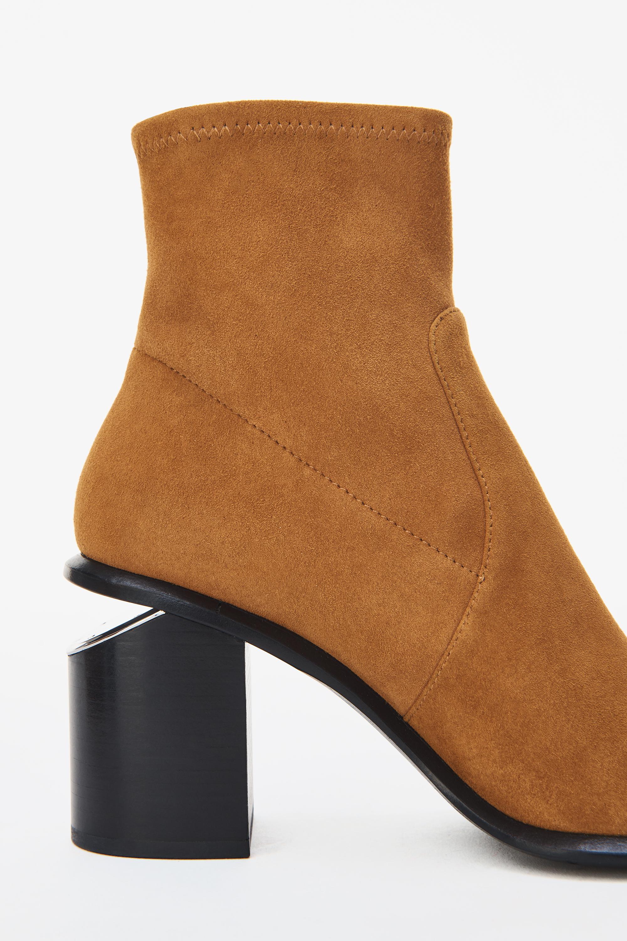 Alexander Wang Anna Stretch Suede Boot in Brown - Lyst