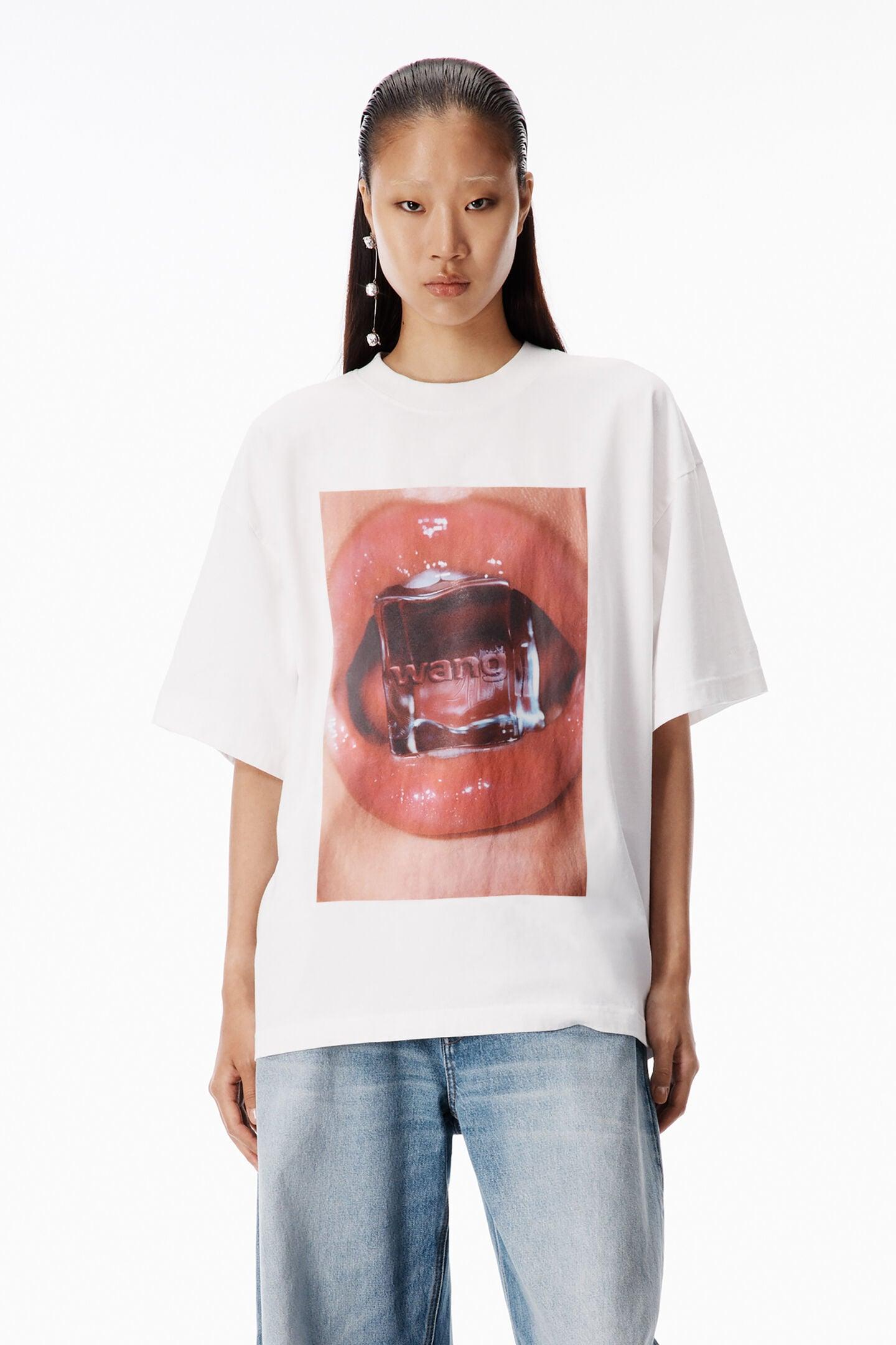 Alexander Wang Cube Oversized Tee in Red | Lyst