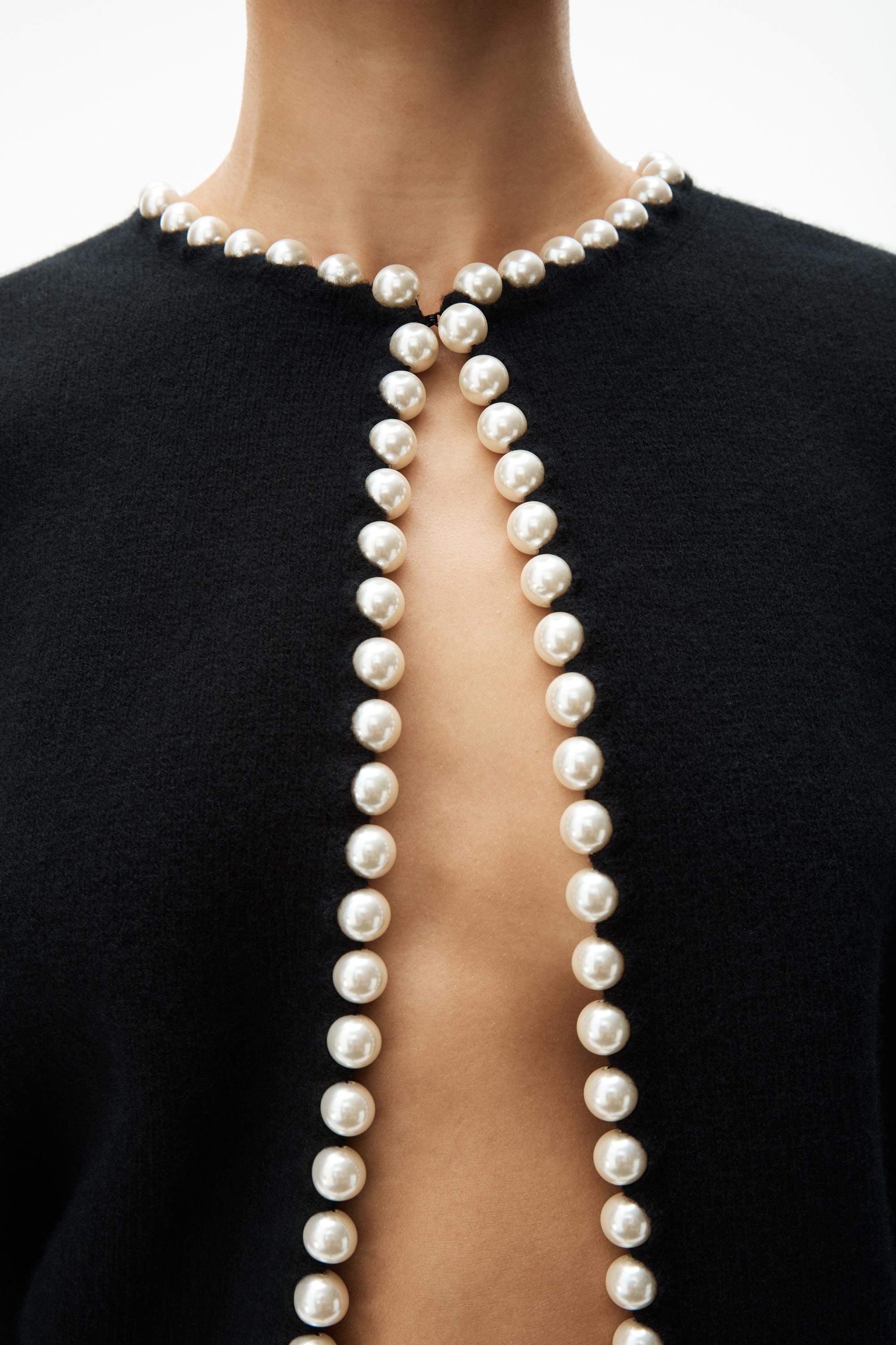 Alexander Wang Synthetic Pearl Placket 