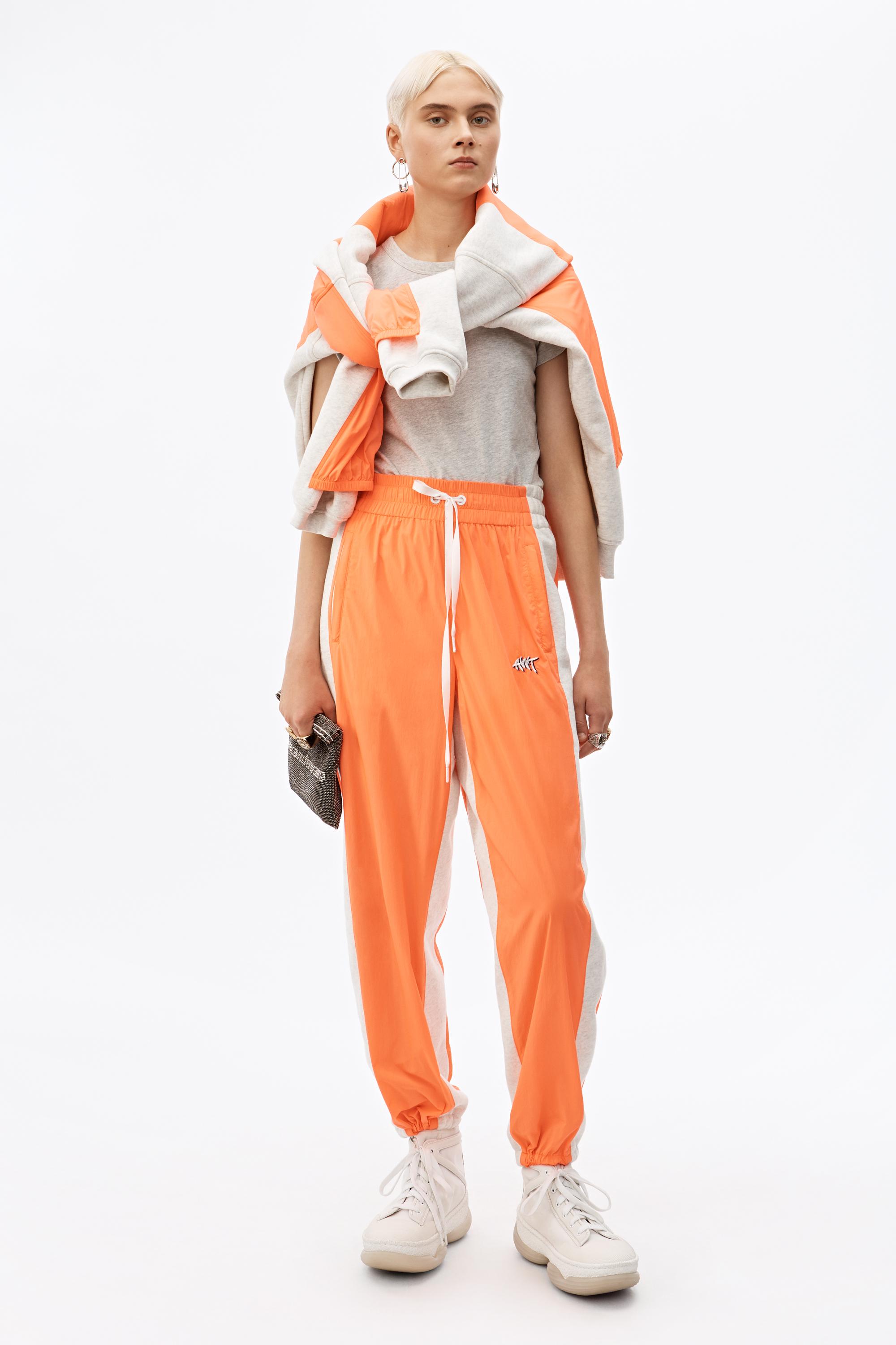 Alexander Wang Washed Nylon Pants in Orange | Lyst