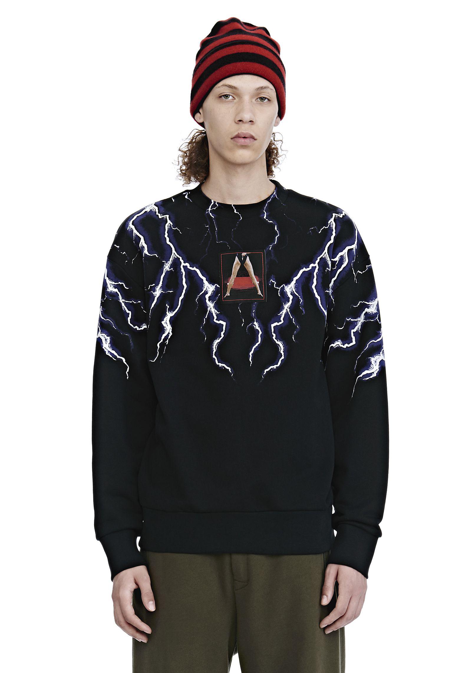 alexander mcqueen lightning sweater