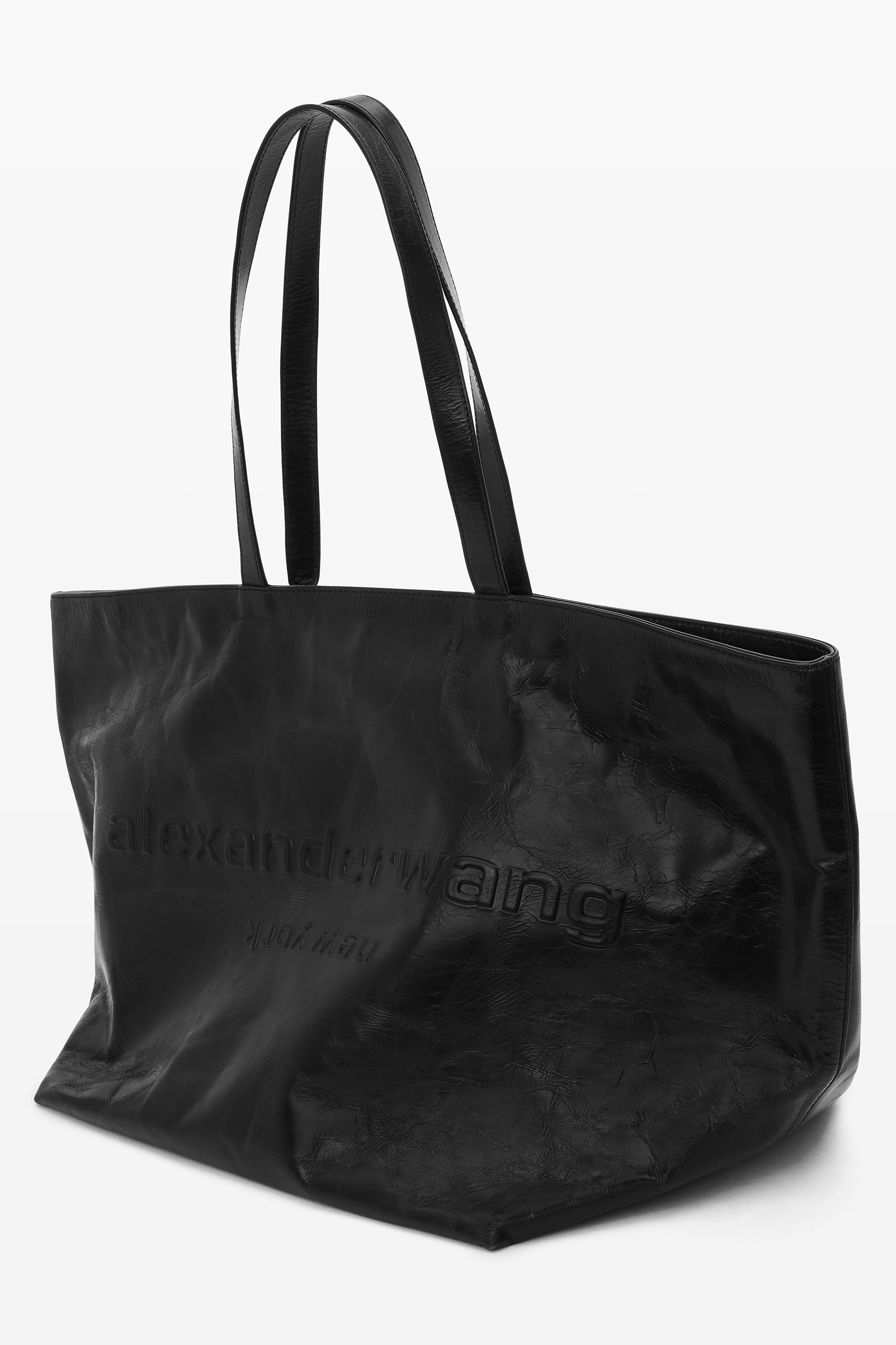 Alexander Wang Punch Leather Tote Bag in Black Lyst UK