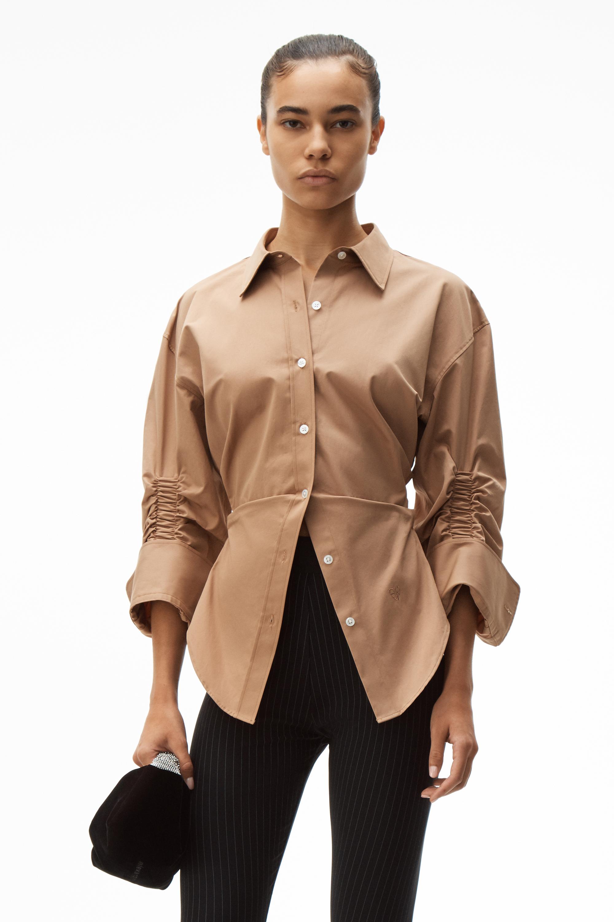Alexander Wang Cotton Cinched Button 