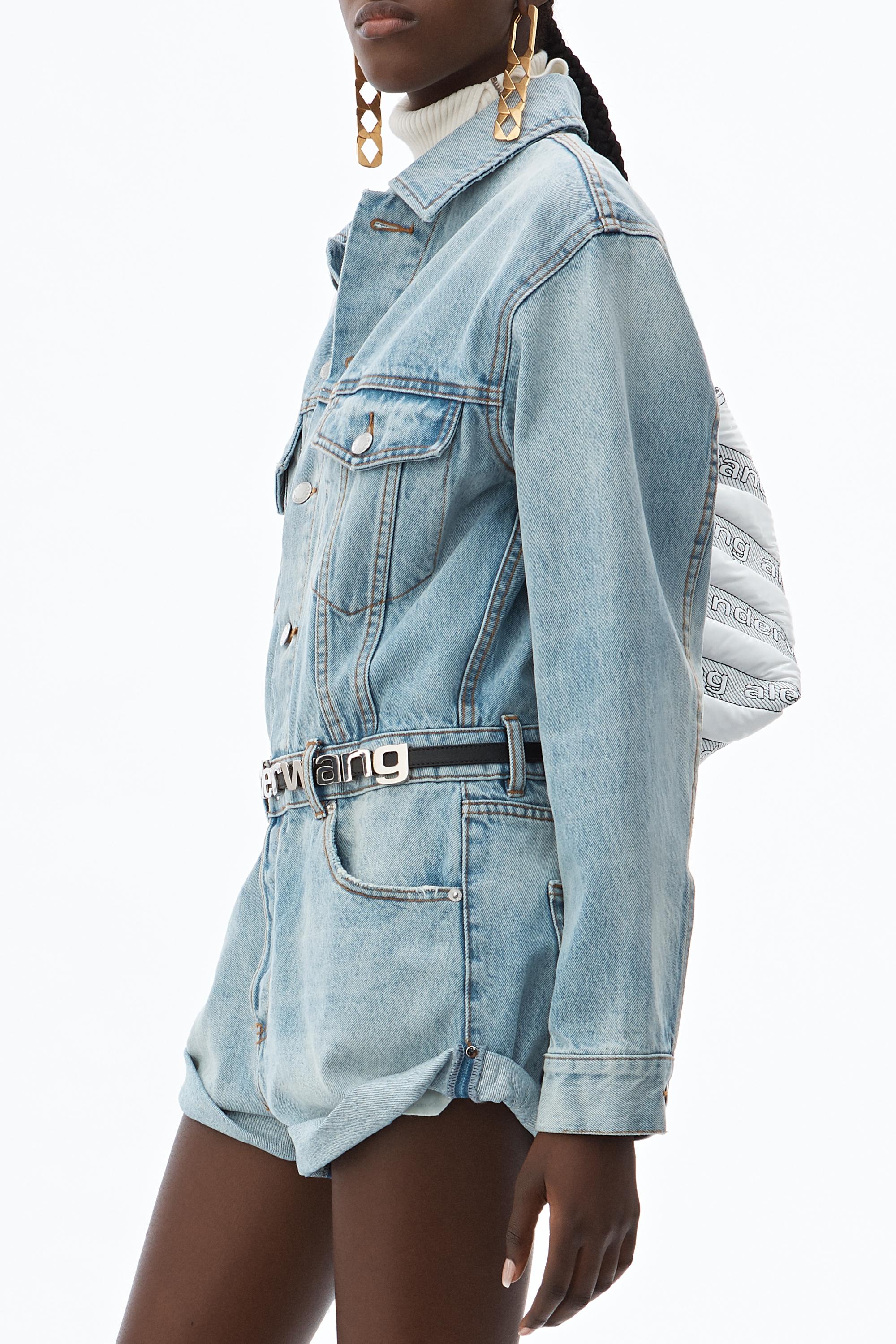alexander wang denim jumpsuit