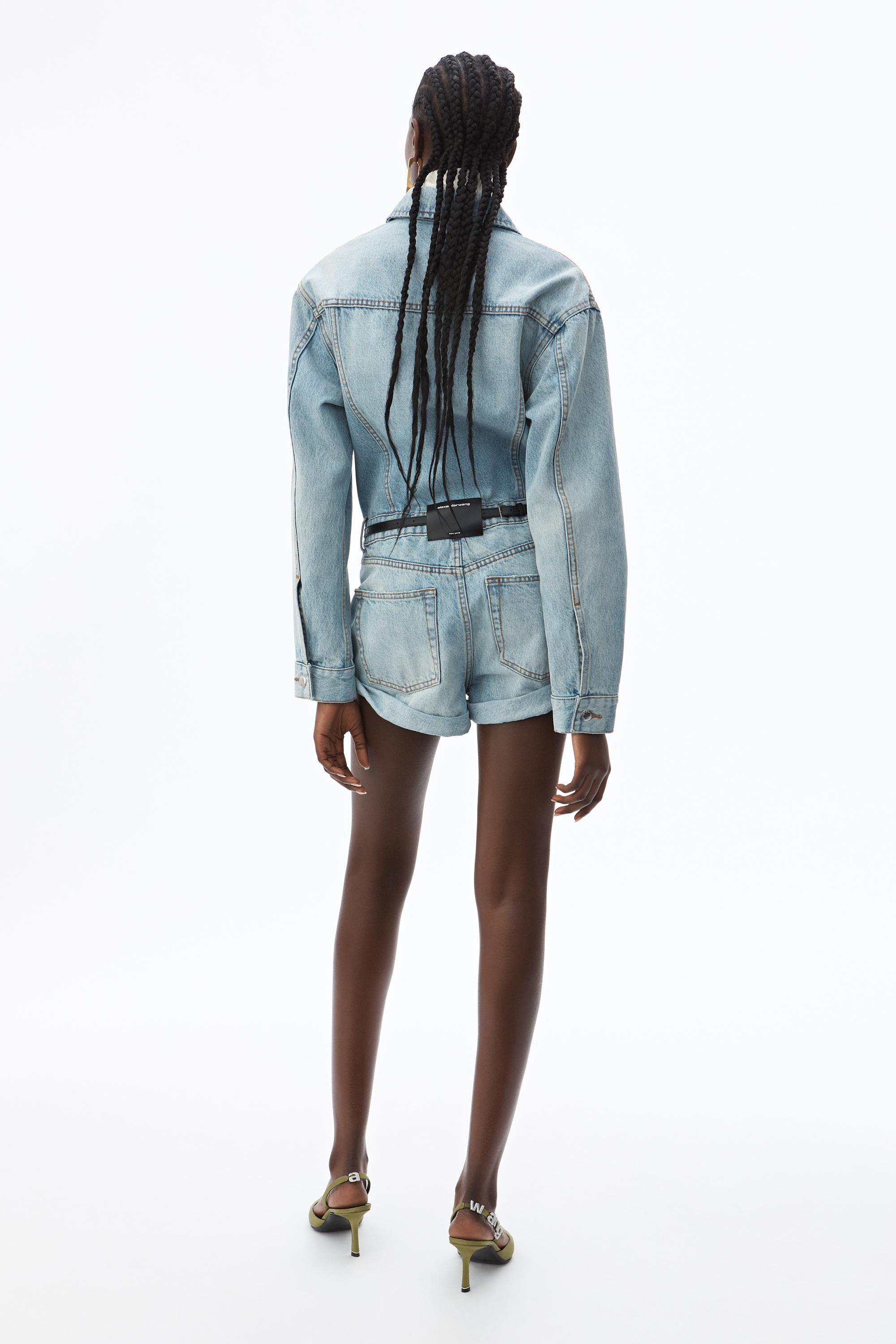 alexander wang denim jumpsuit
