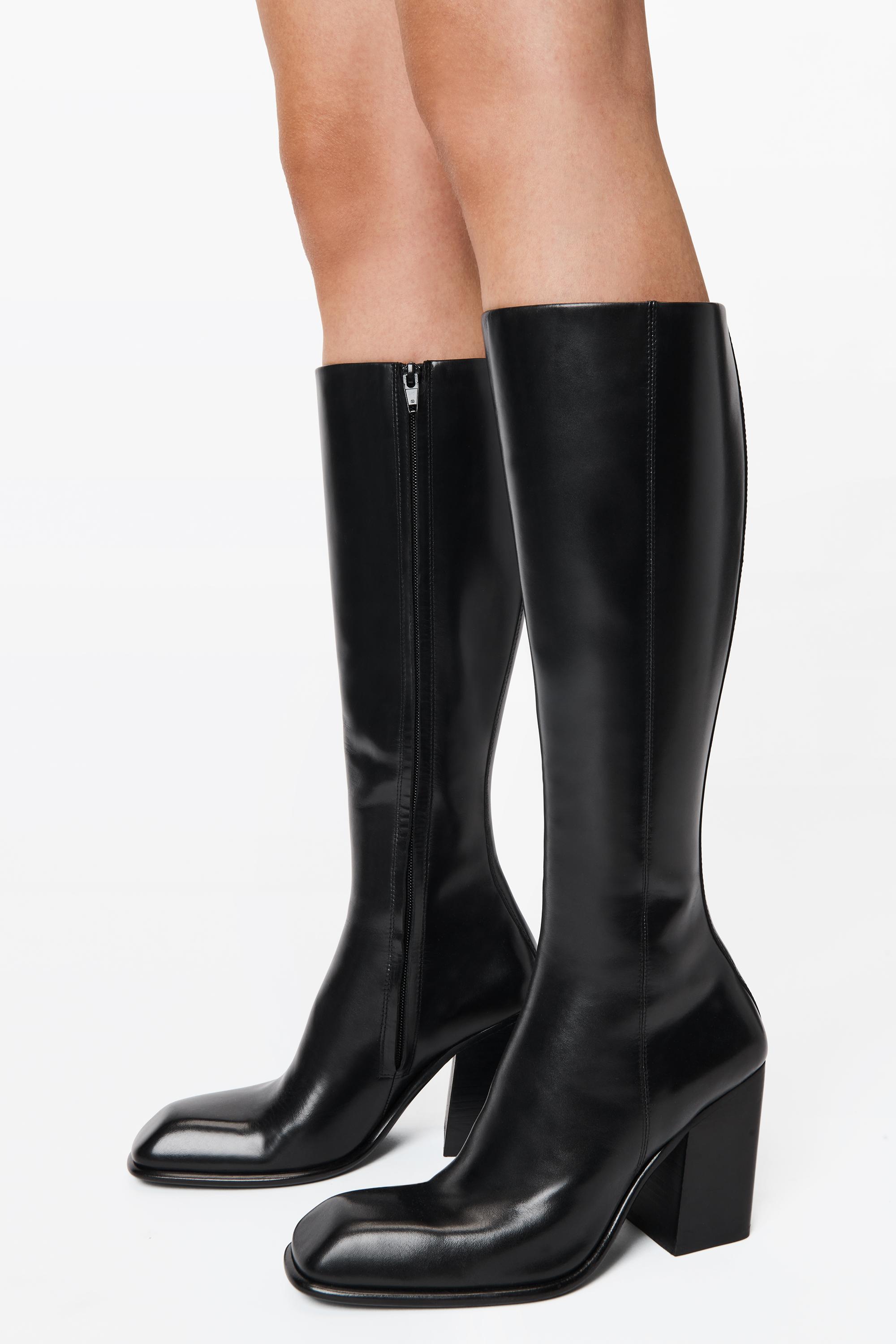 Alexander Wang Throttle 95mm Knee-high Boot In Leather in