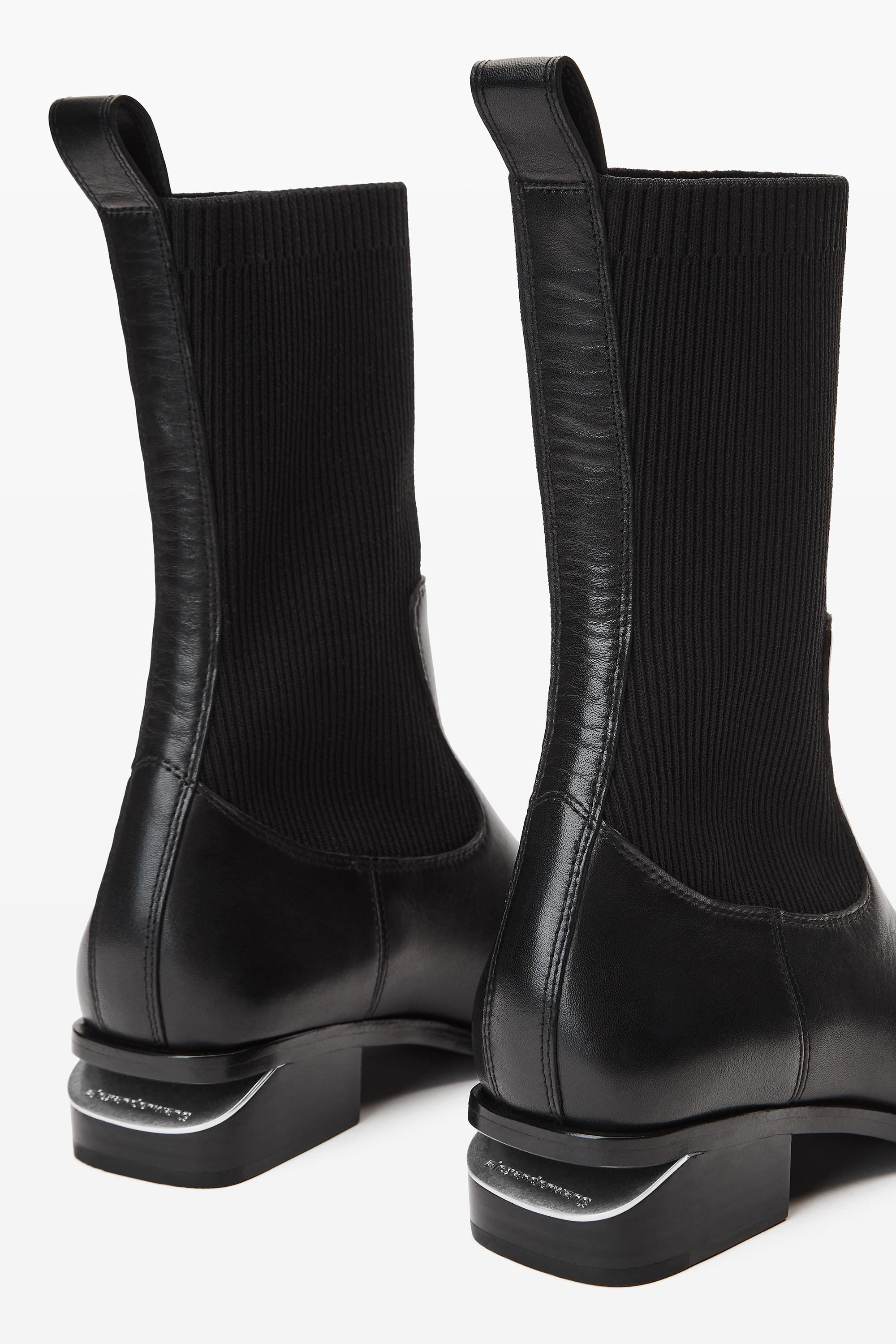 Alexander Wang Kane Sock Boot In Leather in Black Lyst