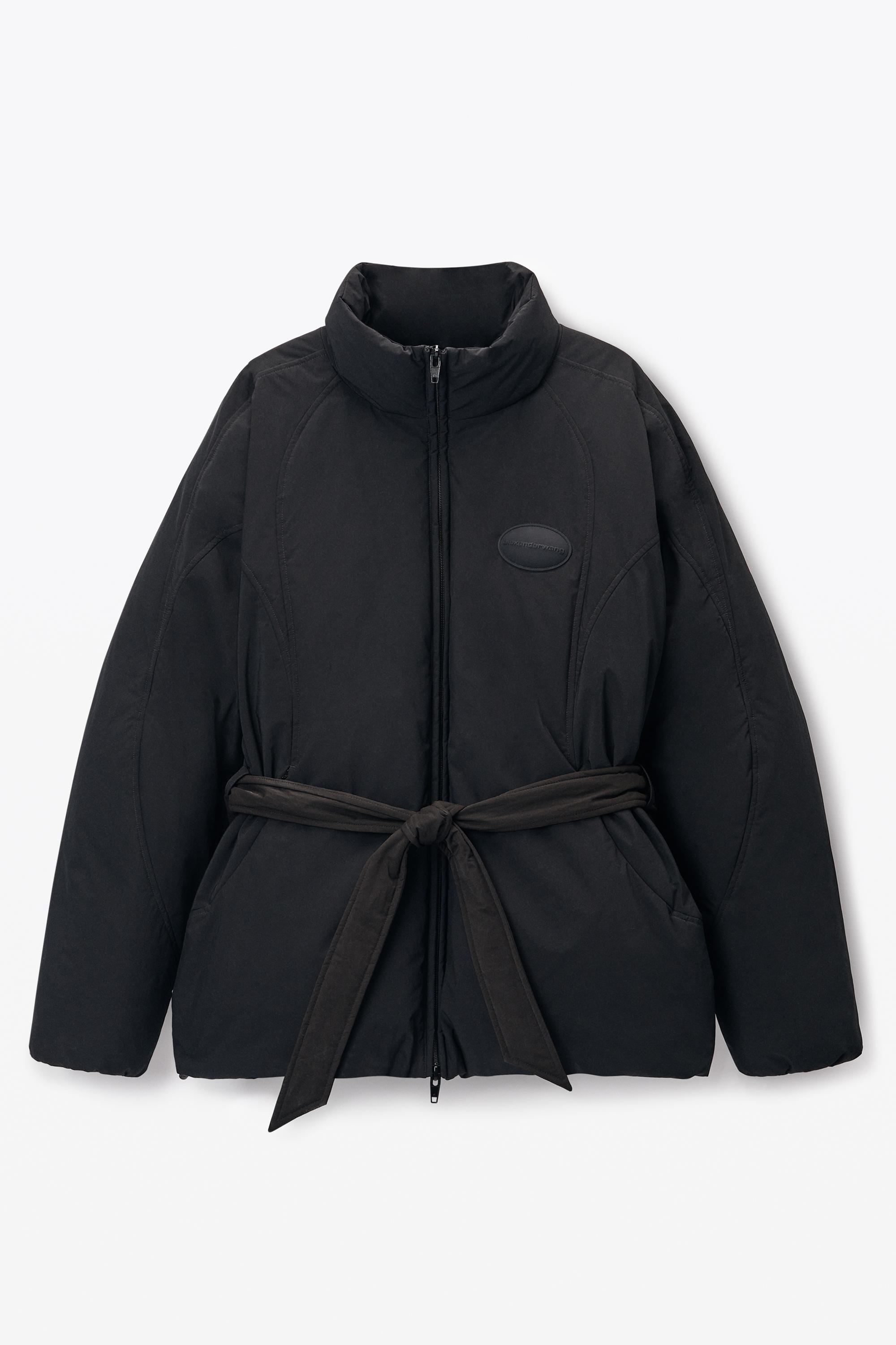 ジャケット・アウター T by Alexander Wang navy wool coat XS Alexander Wang Logo Track Jacket | Black | FARFETCH