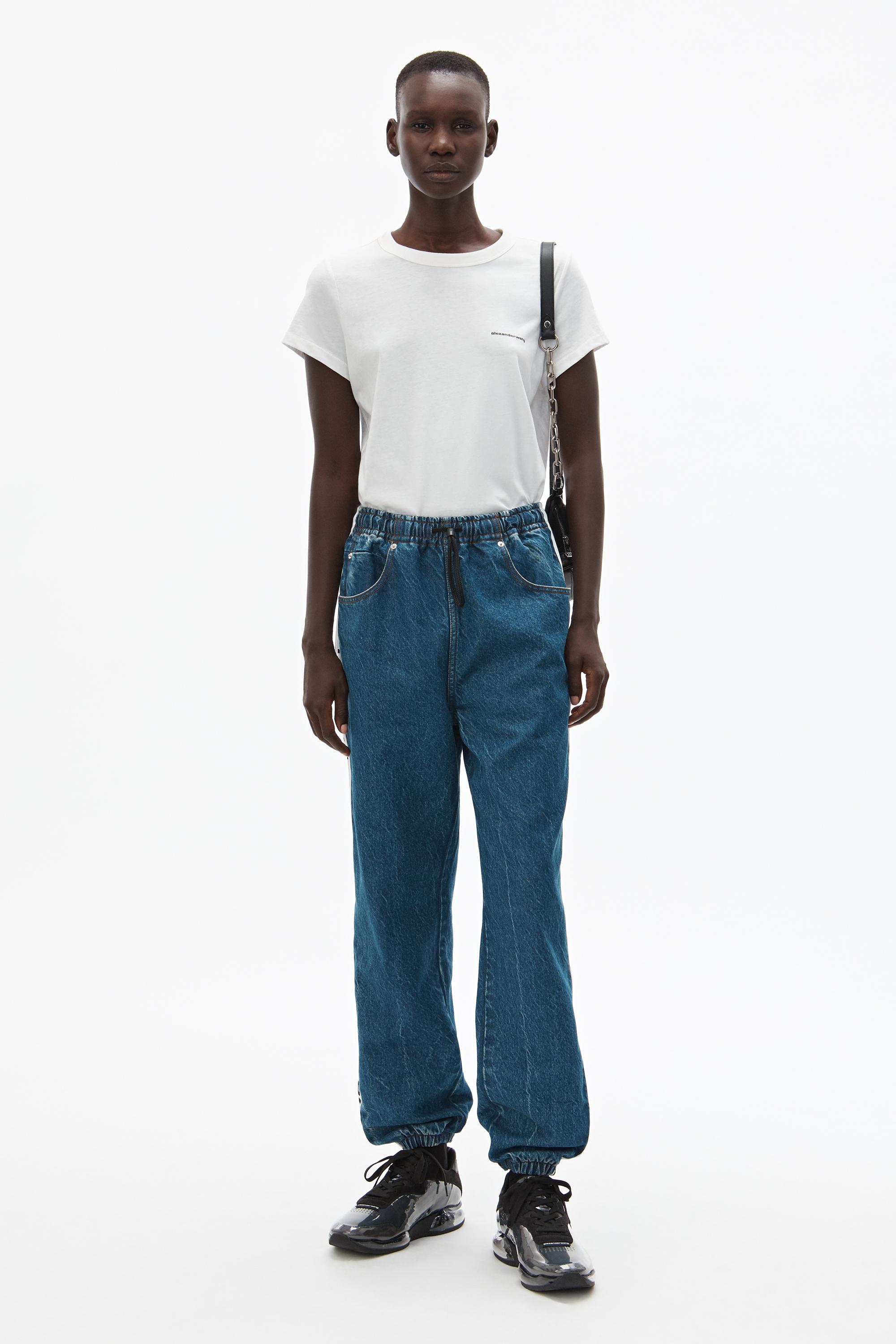 alexander wang logo tape jogger
