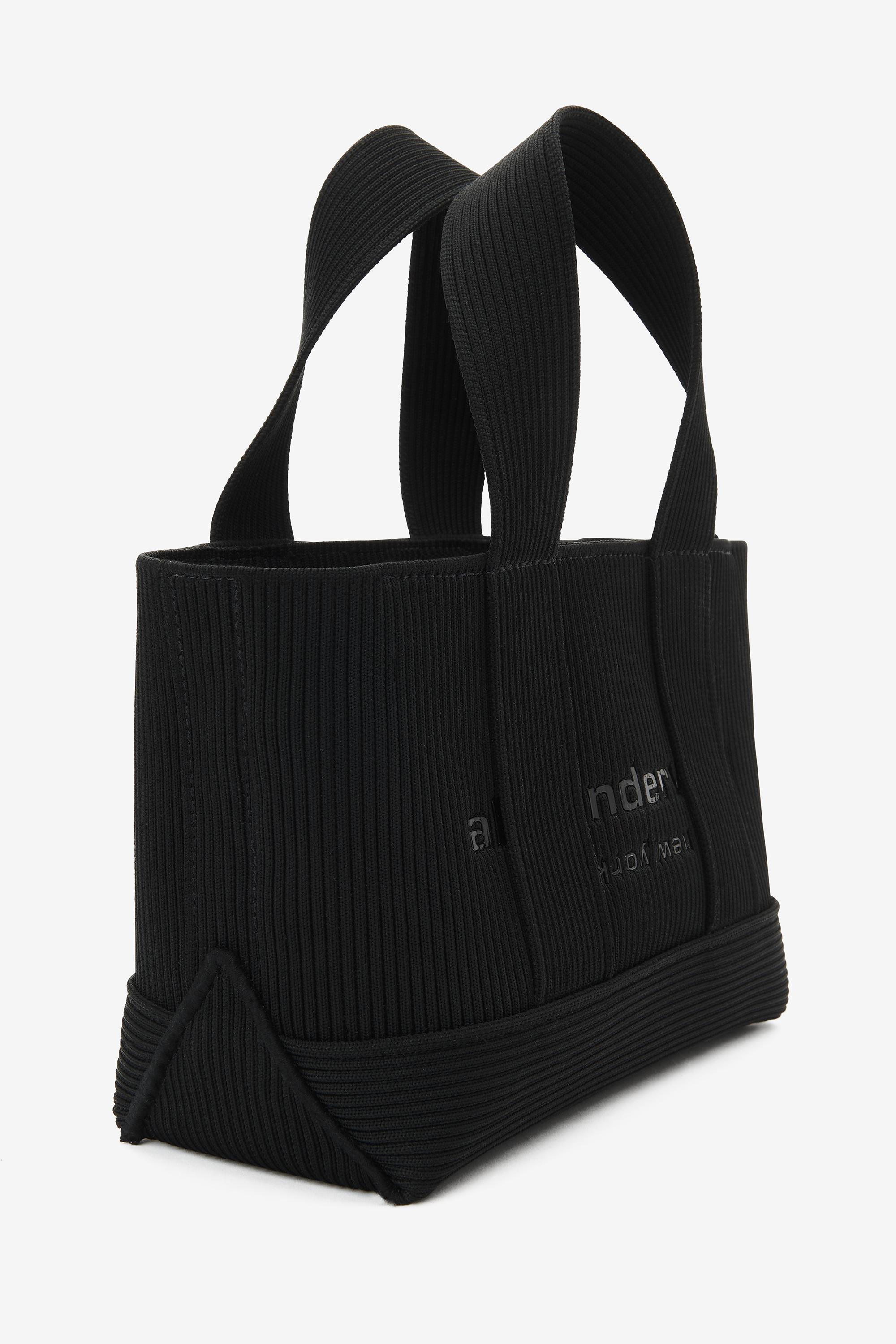Alexander Wang Ryan Mini Tote Bag In Rib Knit in Black Lyst