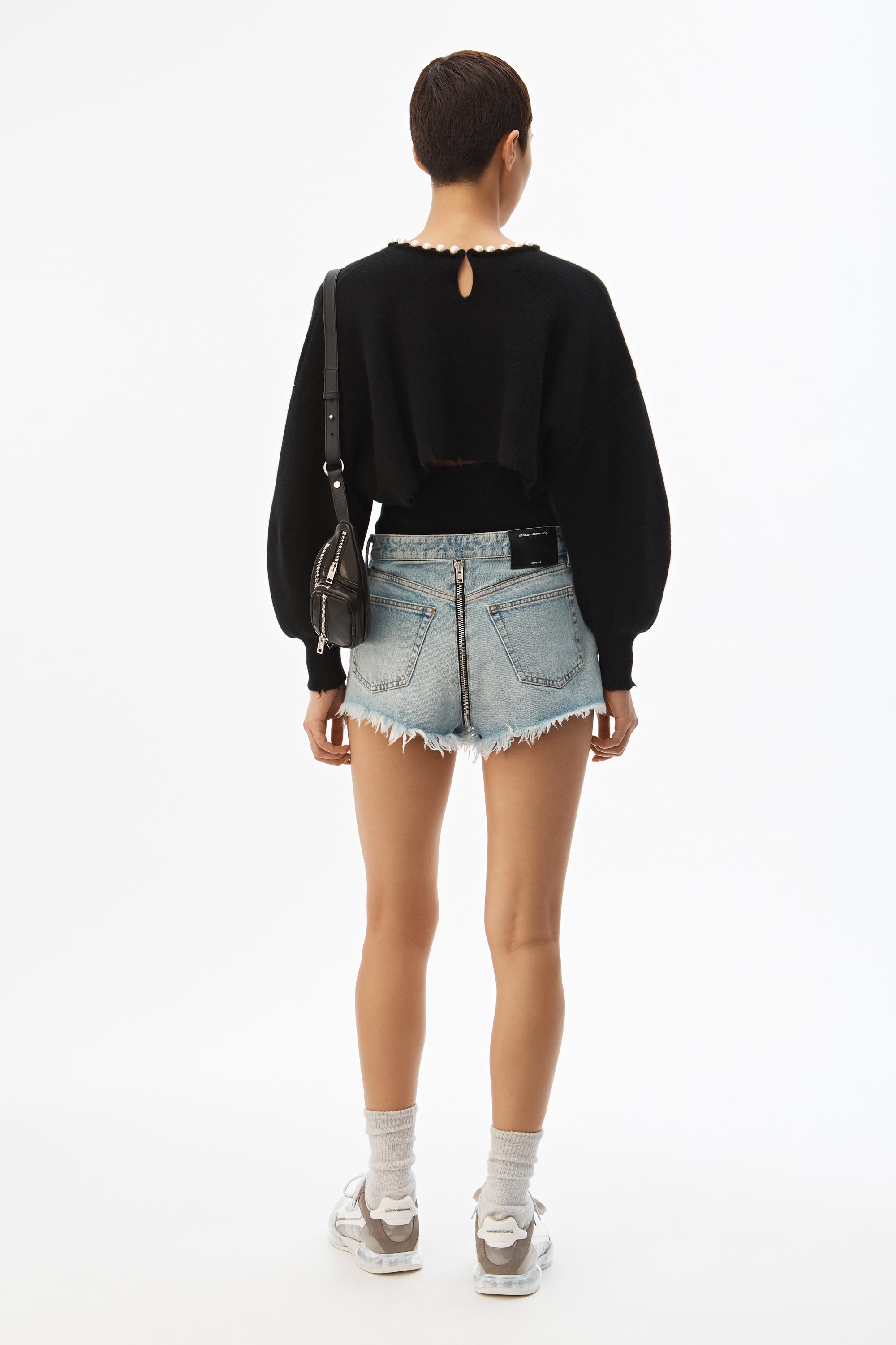 Alexander Wang Leather Bite Zip Shorts 