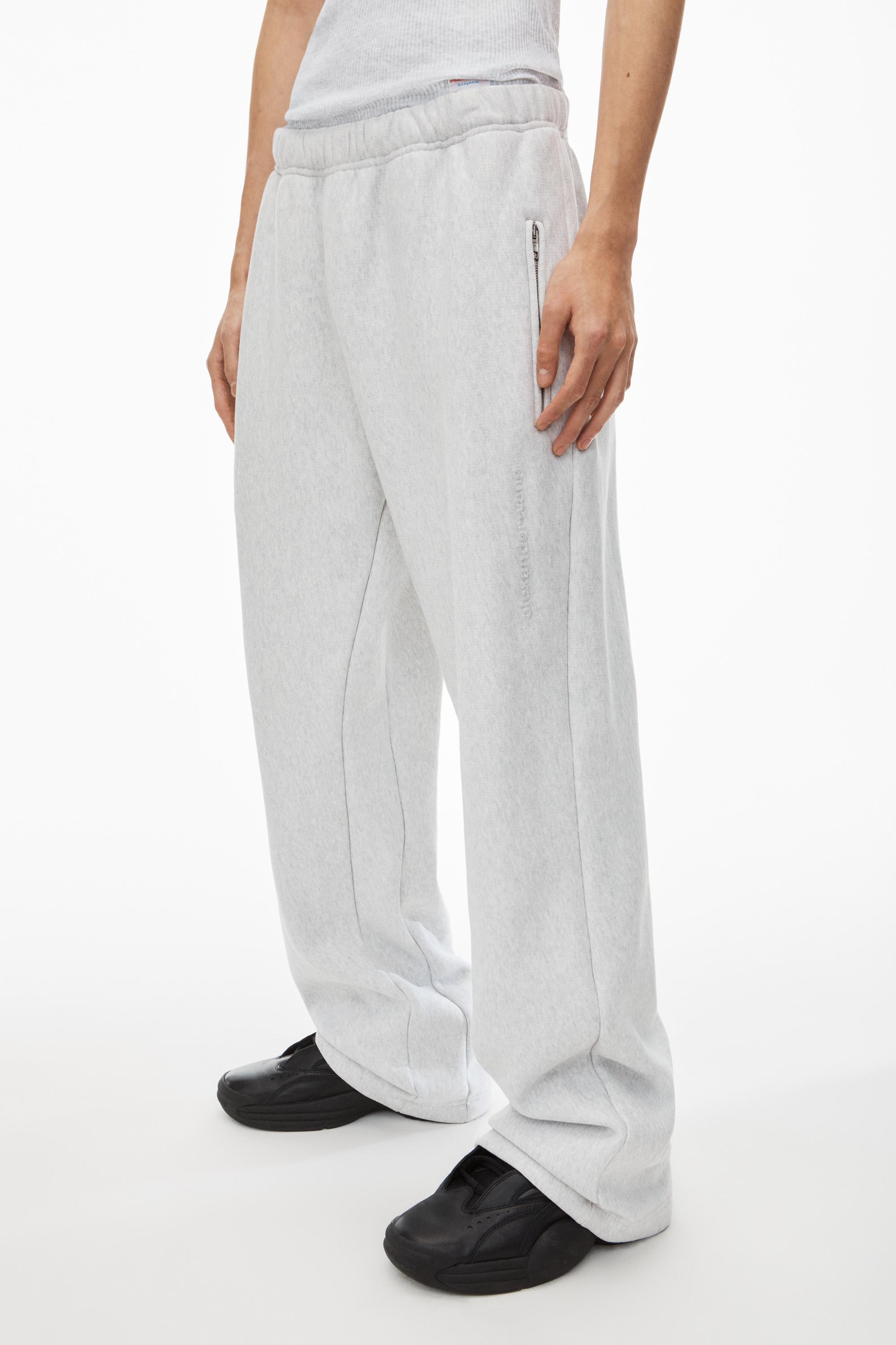 Alexander Wang Logo Embroidered Oversized Sweatpants In Heavy Cotton Terry in Blue for Men Lyst UK