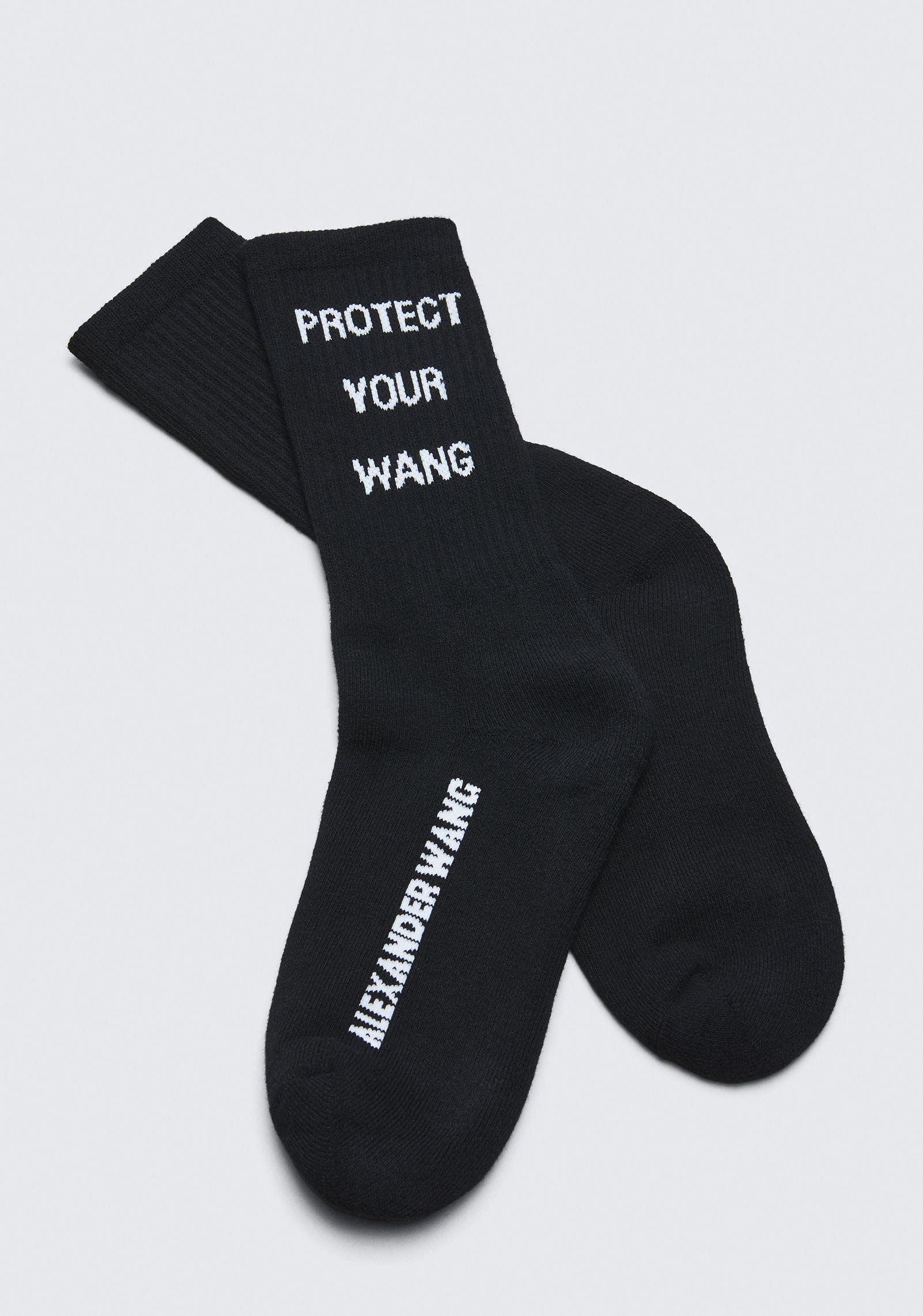 Alexander Wang Cotton X Trojan Protect Your Wang Socks in Black - Lyst