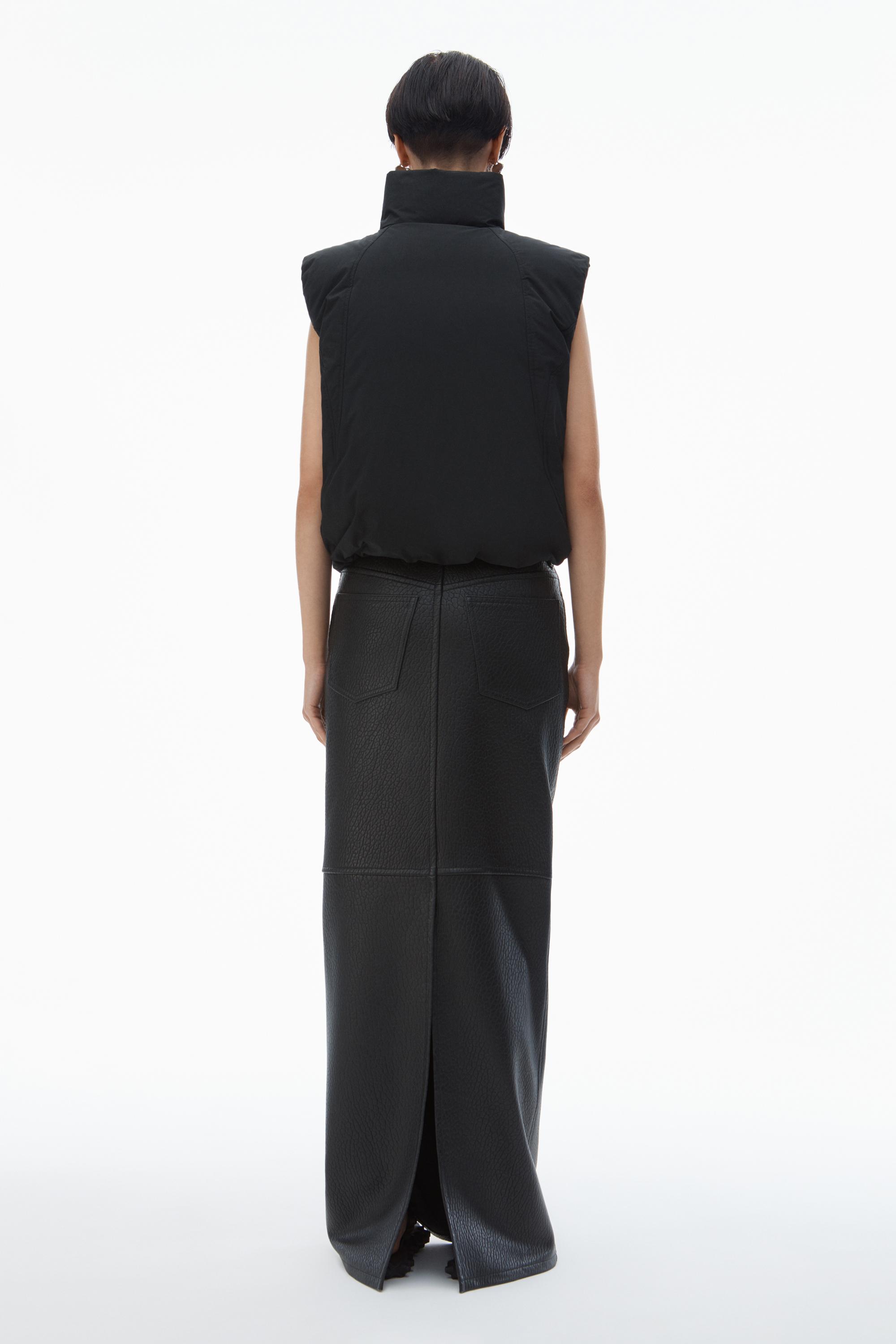 Alexander Wang Puffer Vest With Logo Patch in Black | Lyst