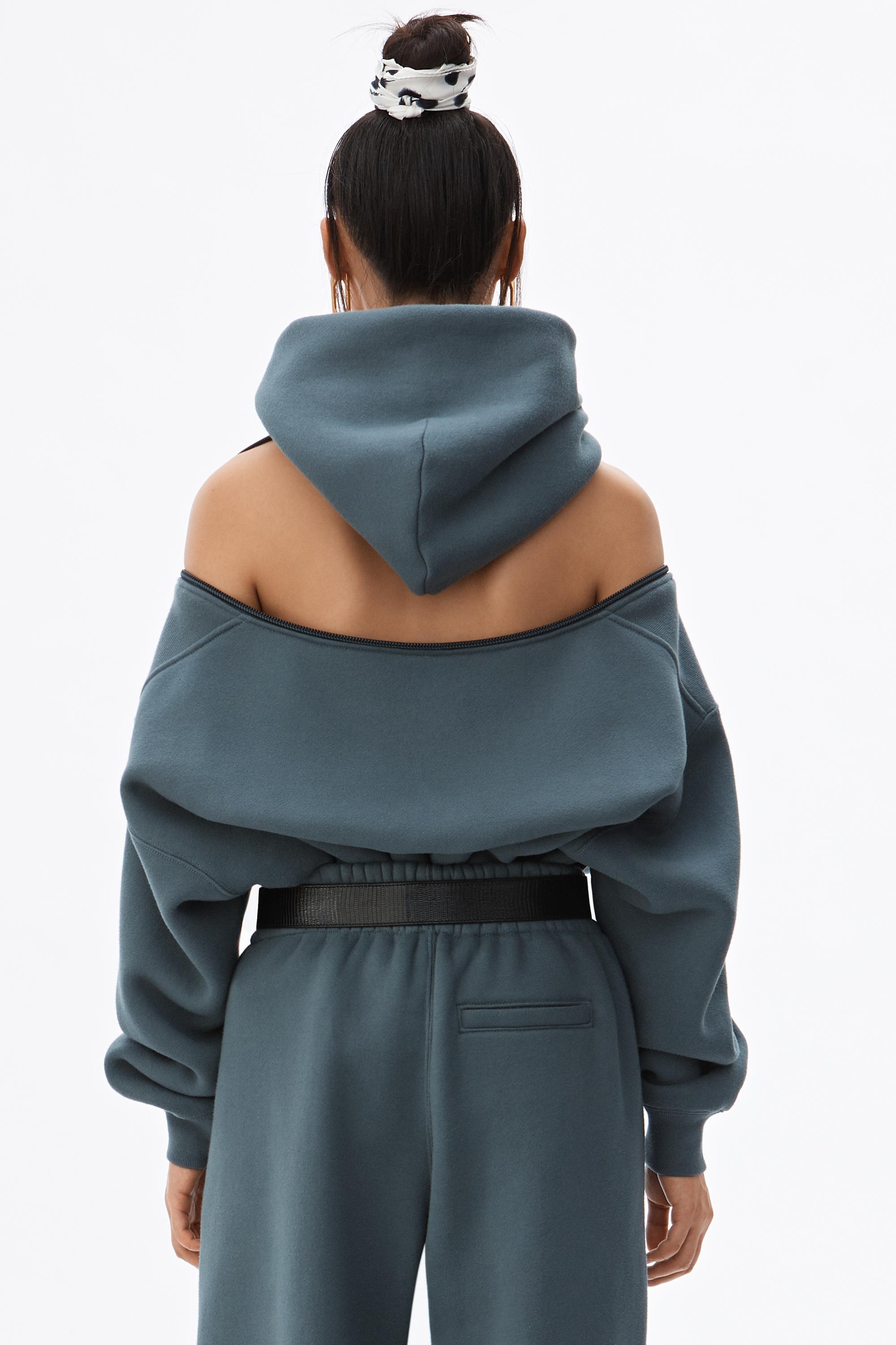 alexander wang zipper moletom com capuz