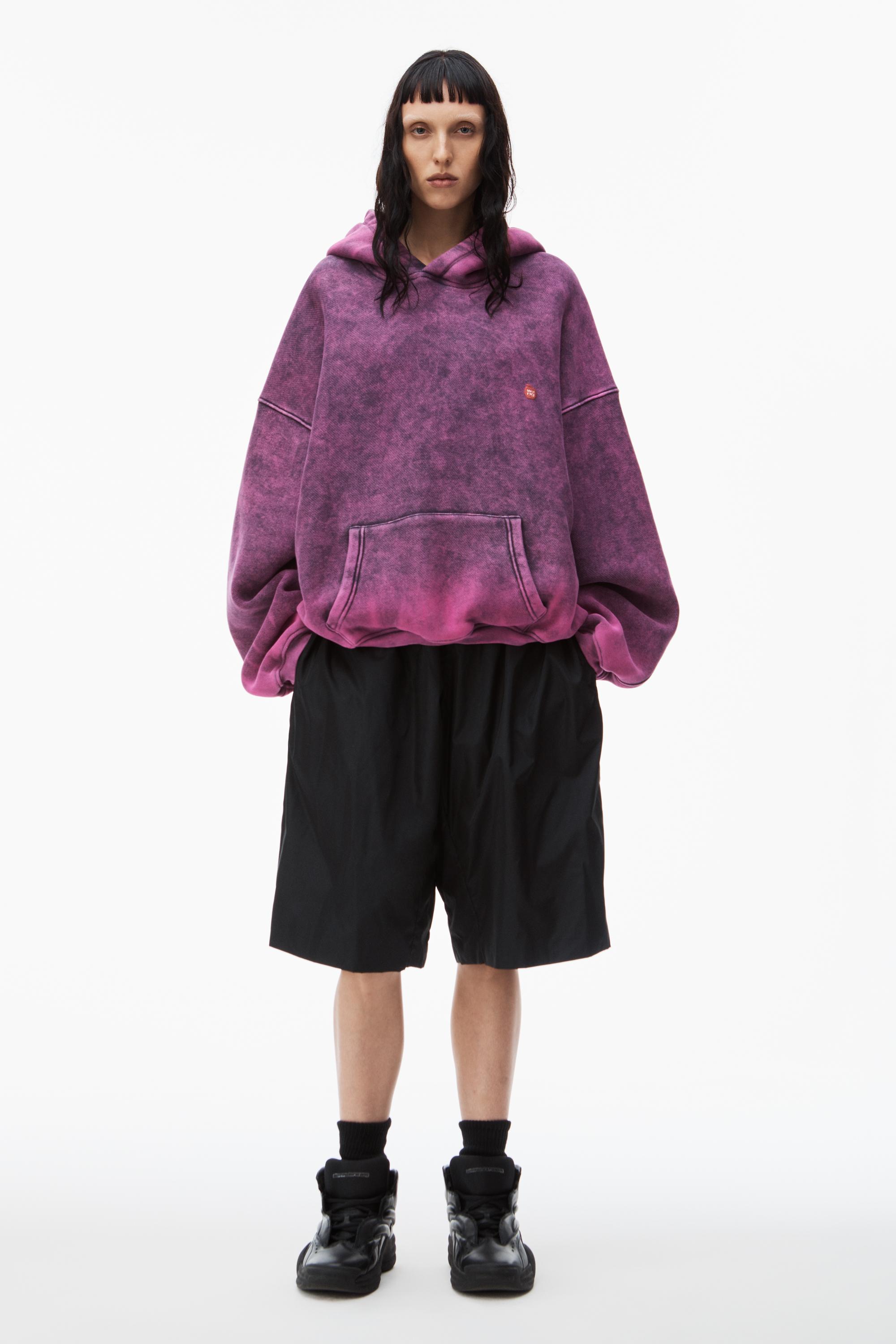 Alexander Wang Hoodie In Acid Wash Terry in Purple | Lyst Australia