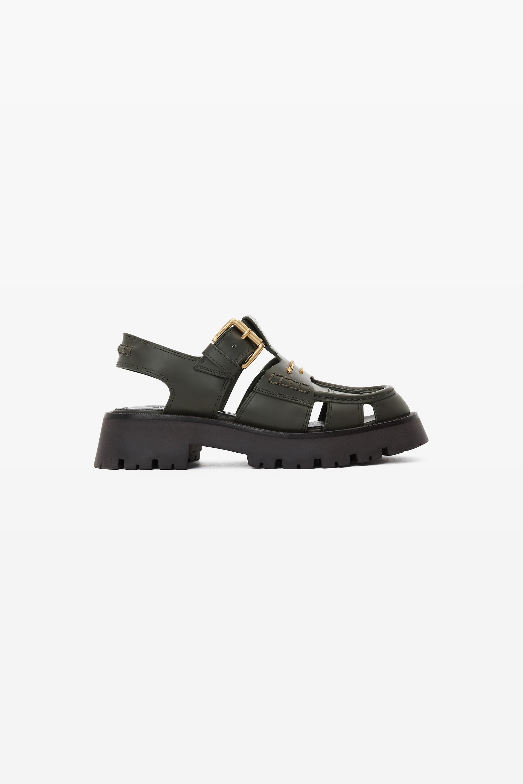 Alexander Wang Carter Cage Sandal In Box Calf in Black | Lyst