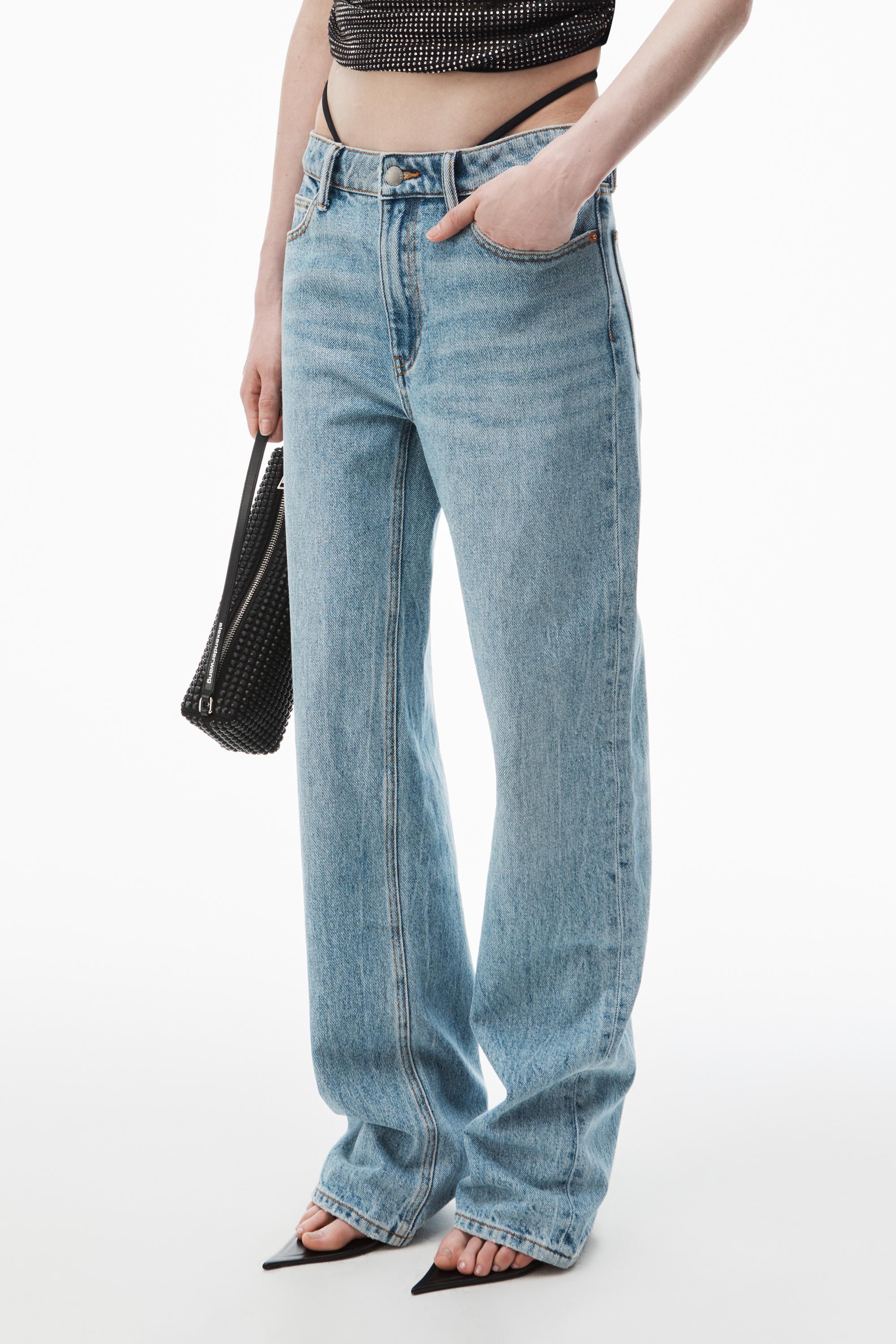 【ALEXANDER WANG】ブルー Pre-Styled デニム ジーンズ Blue Pre-Styled Denim Jeans by Alexander Wang on Sale