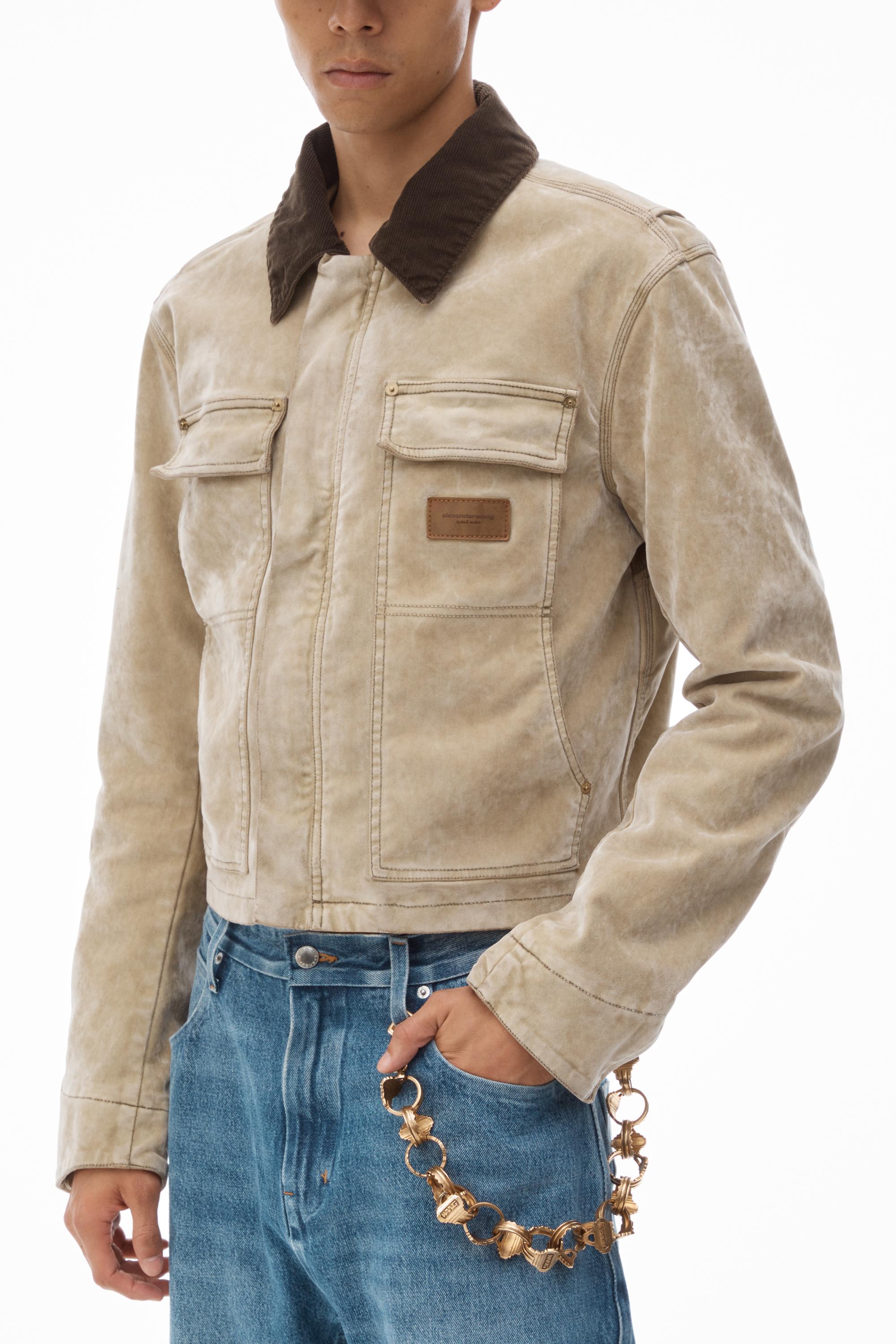 Alexander Wang Workwear Jacket With Weathered Flocking in