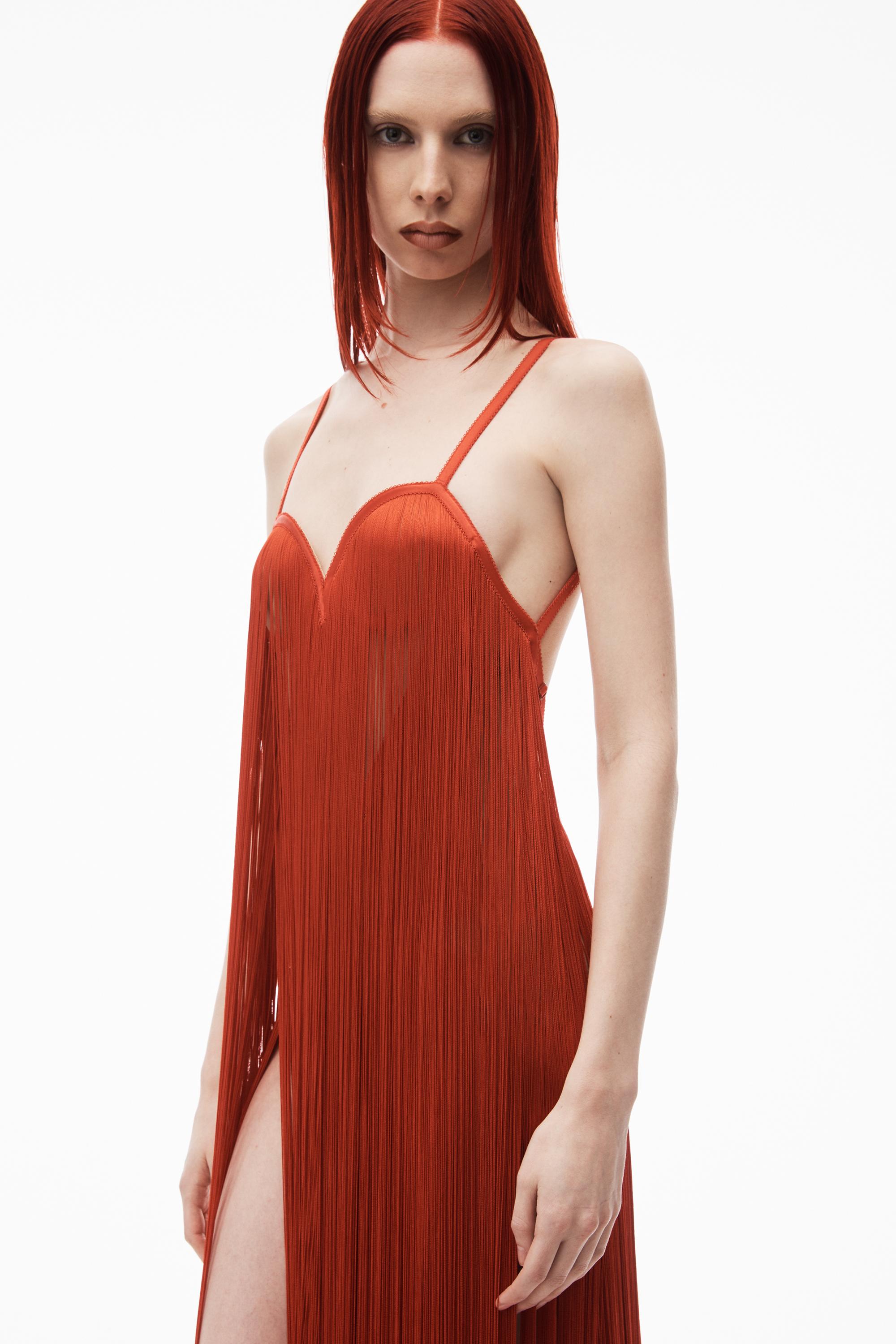 strapless open back dress Alexander Wang Belt Detail Red Sheath Dress – Runway Catalog main image 1