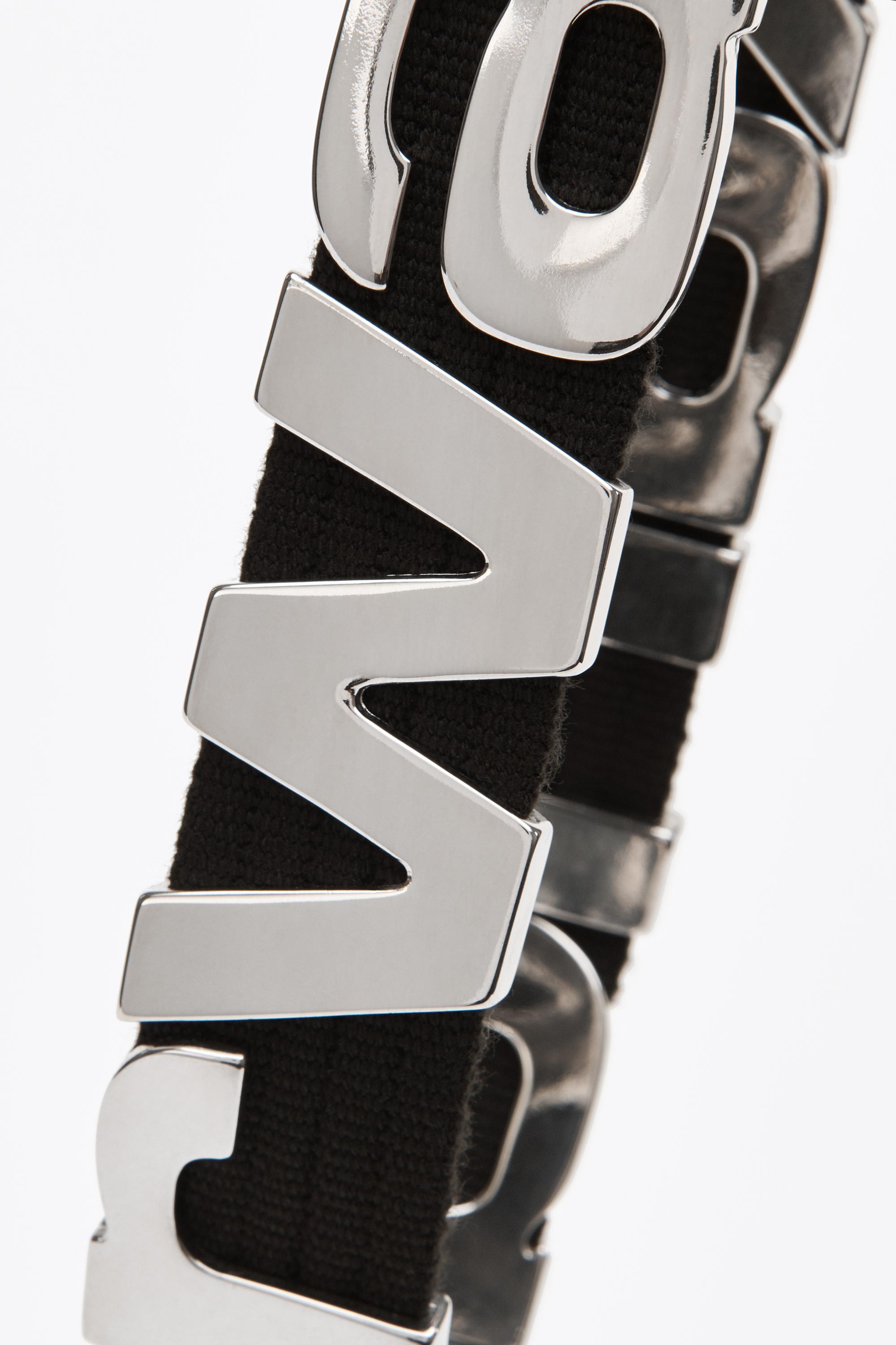 Alexander Wang Metal Letters Belt in Black | Lyst