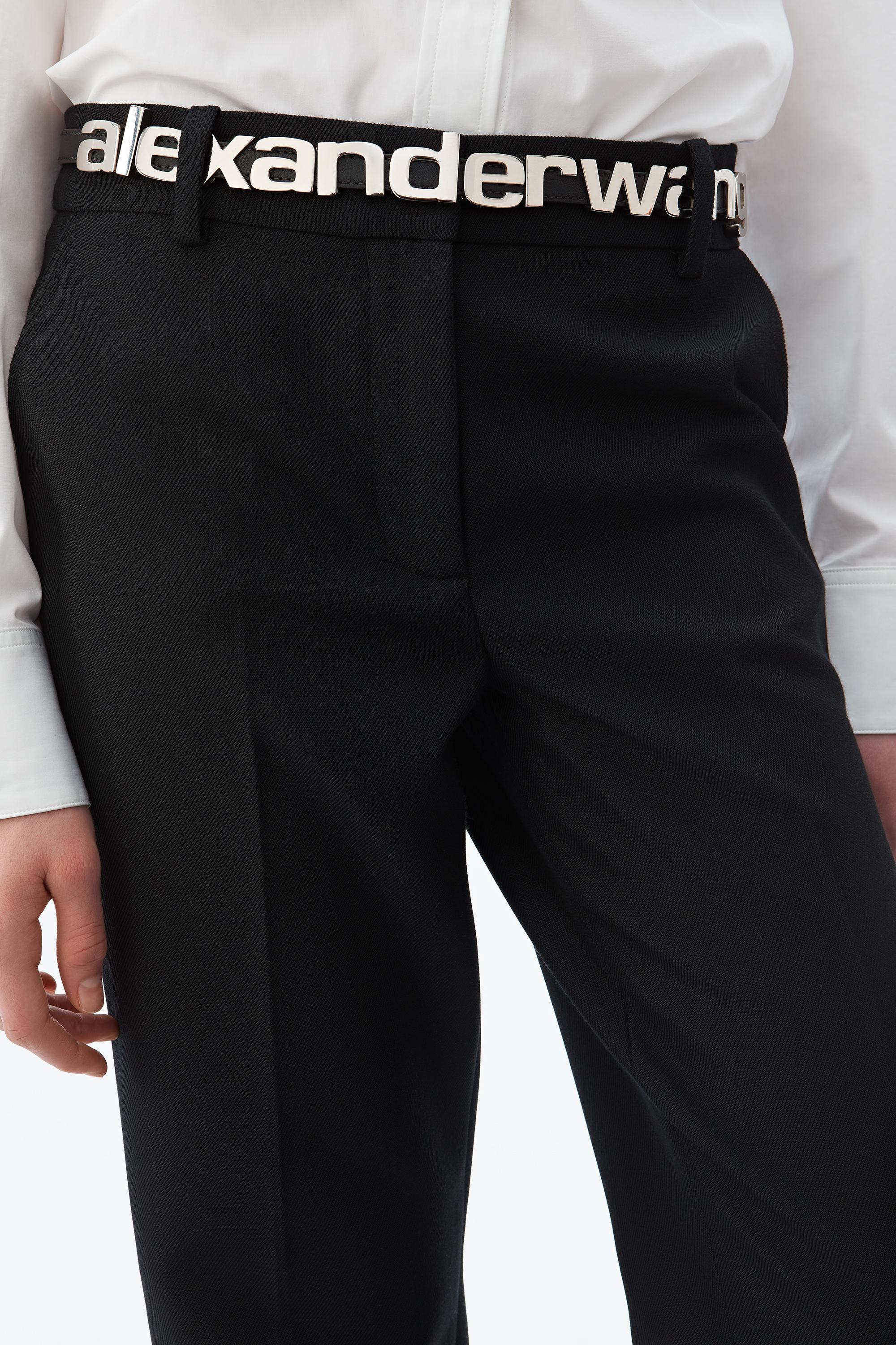 alexander wang metal logo belt