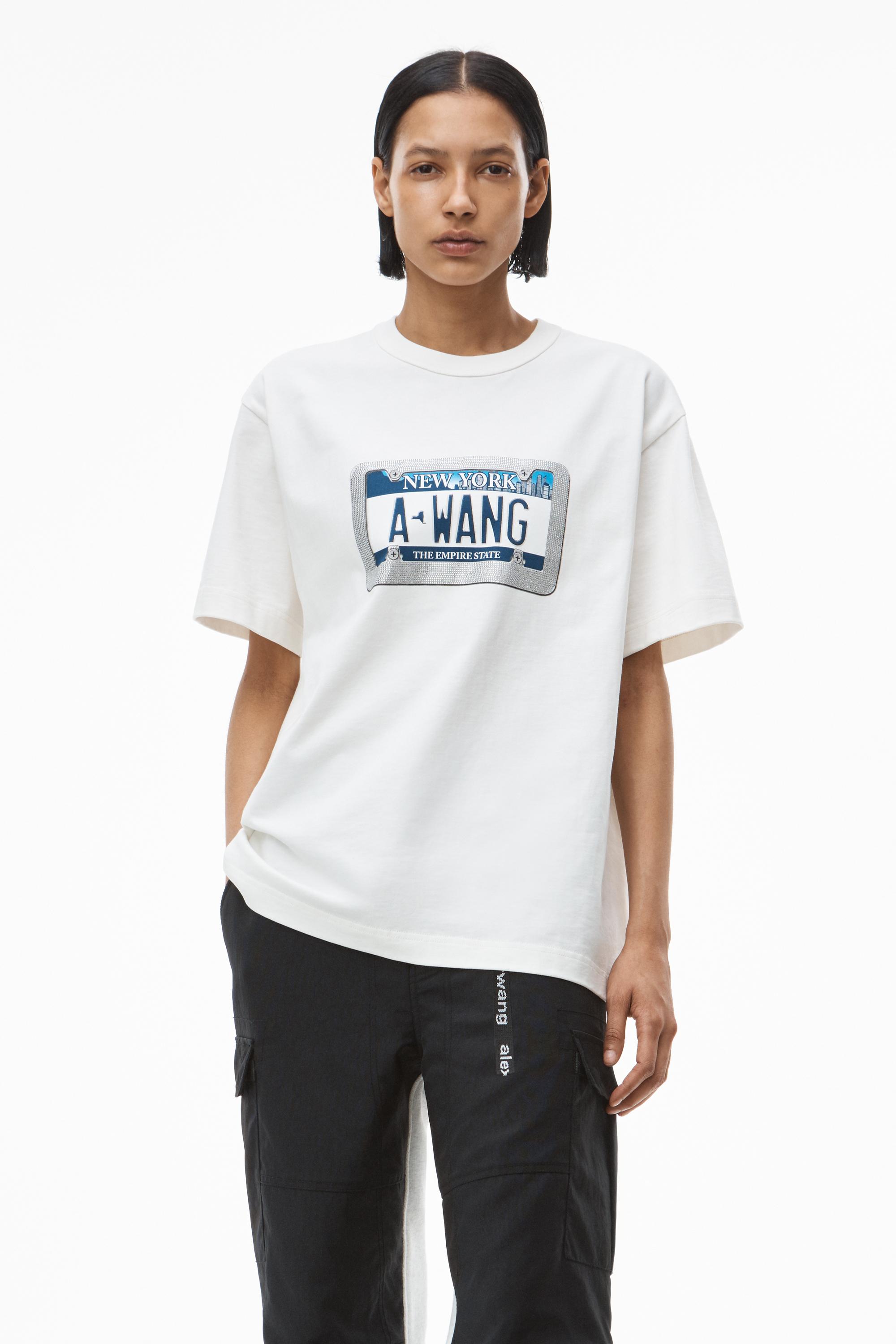 Alexander Wang Grey Match Graphic T-Shirt