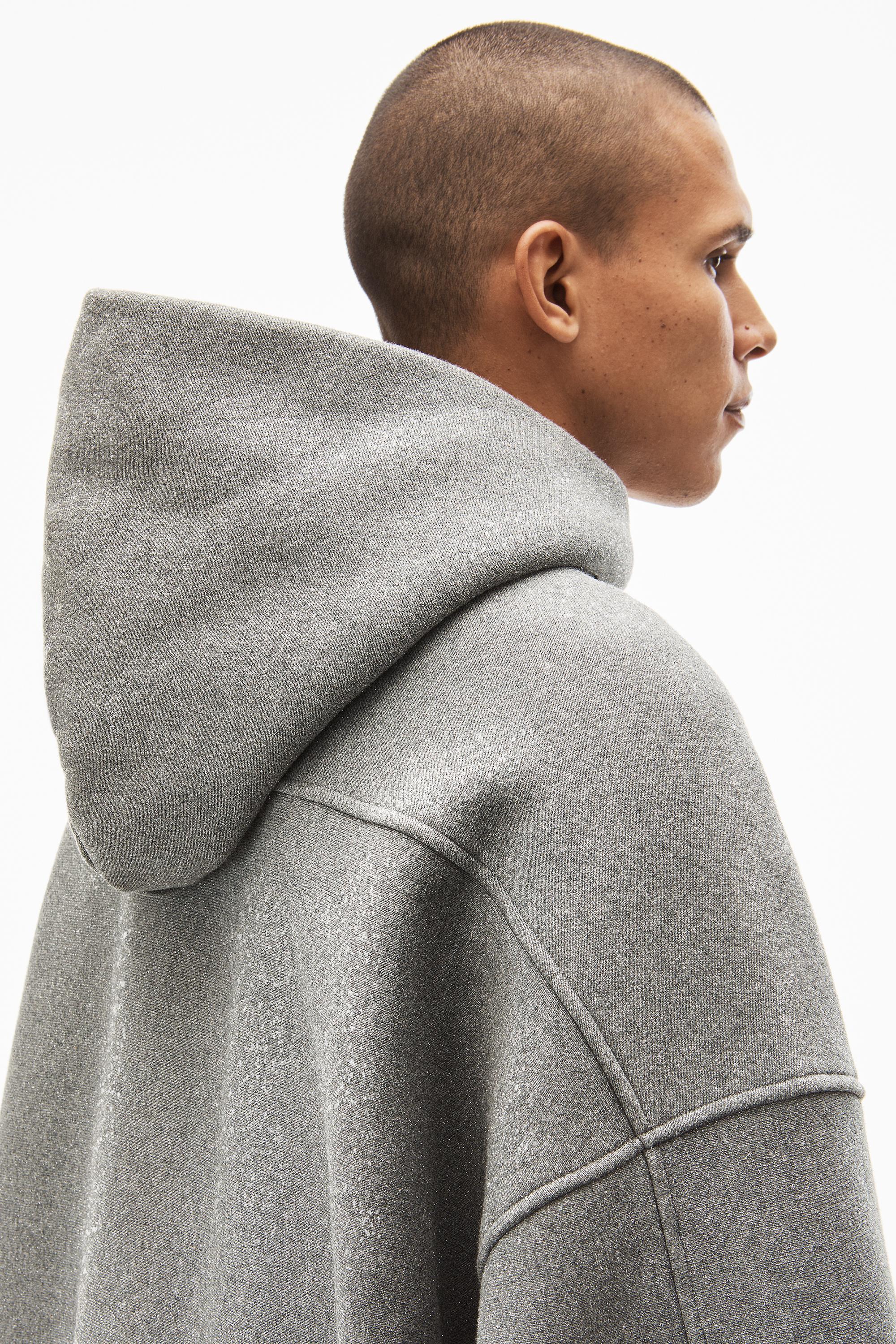 Alexander Wang Star Zip Up Hoodie In Glitter Dense Fleece in Alexander Wang Star Zip Up Hoodie In Glitter Dense Fleece in