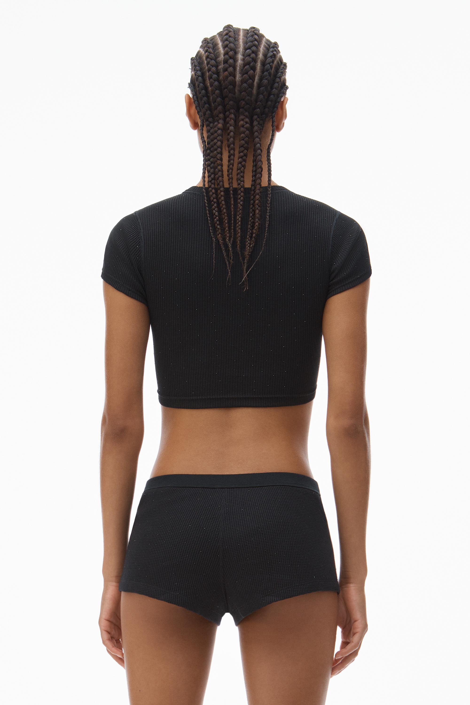 Alexander Wang Draped Bustier T Shirt in Soft White | FWRD