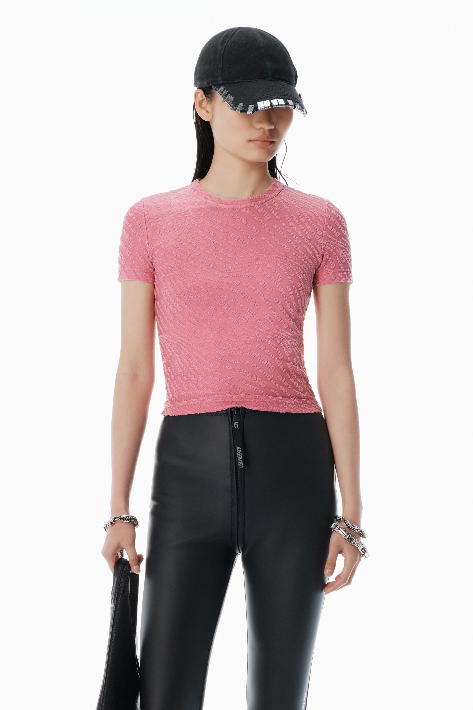 【Alexander Wang】 ベルベットベイビーTシャツ レッド ロゴ Red Alexander Wang Clothing for Women | Lyst
