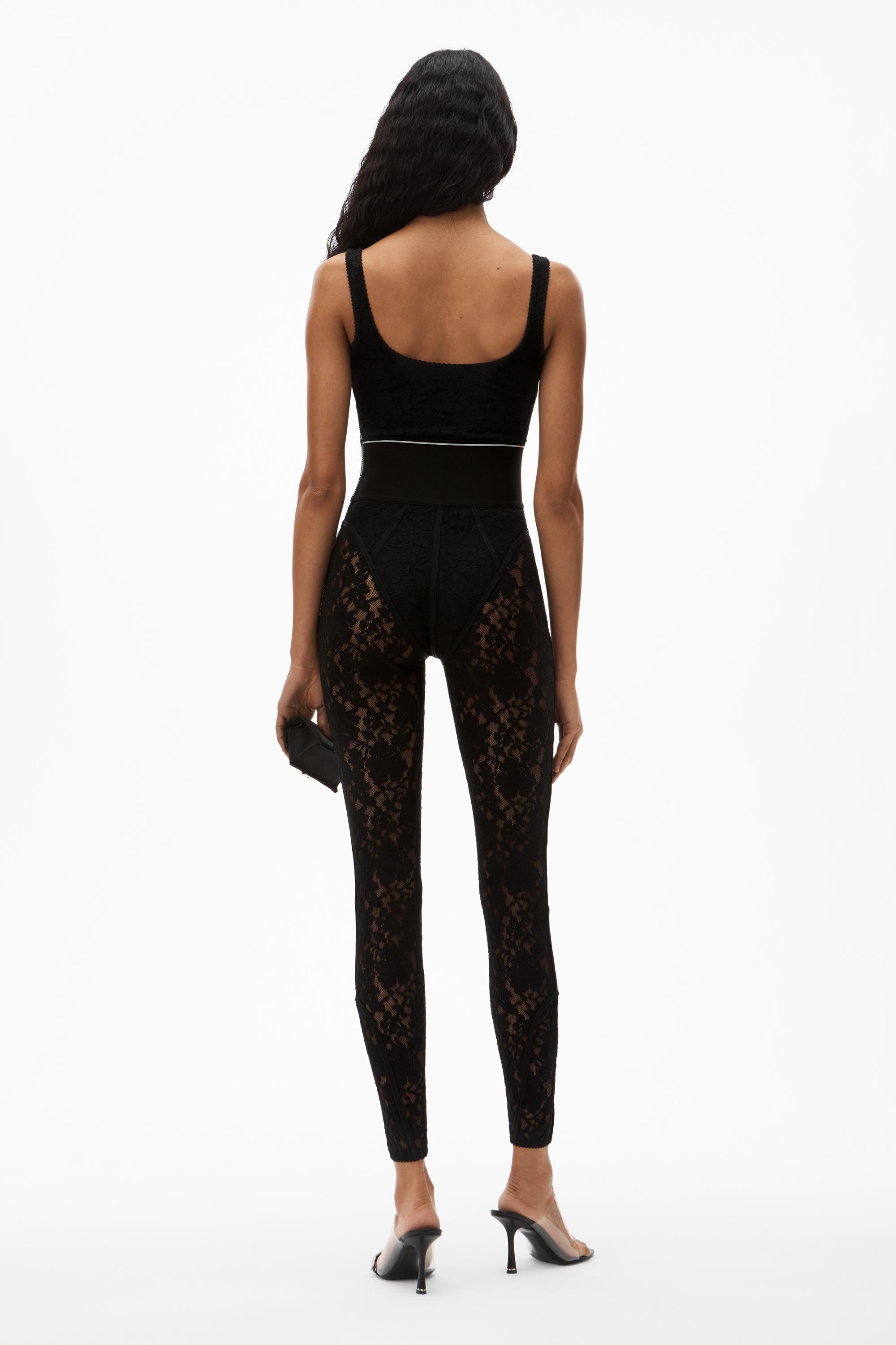 Alexander wang logo elastic lace jumpsuit Clearance