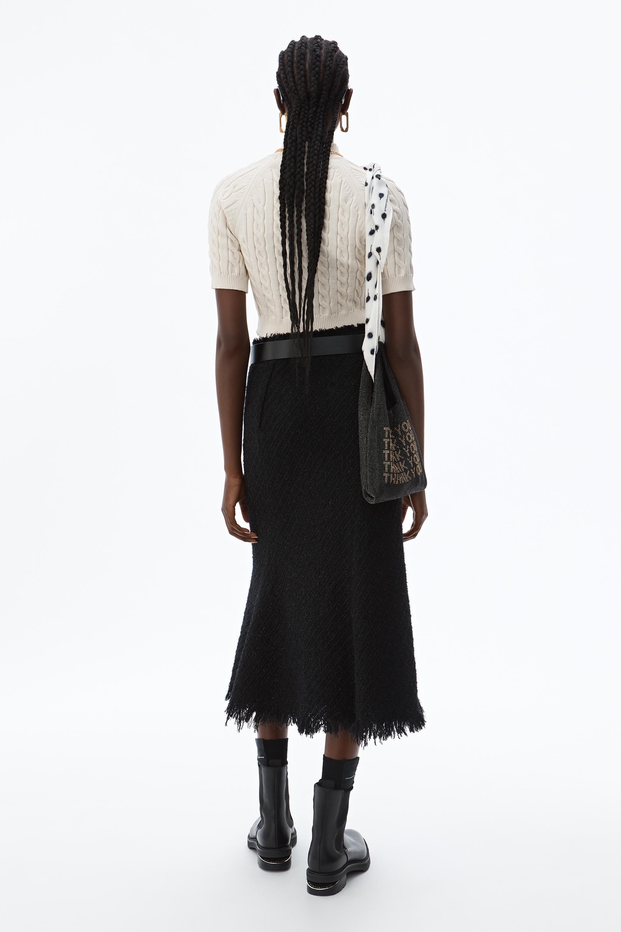alexander wang shrunken cable sweater