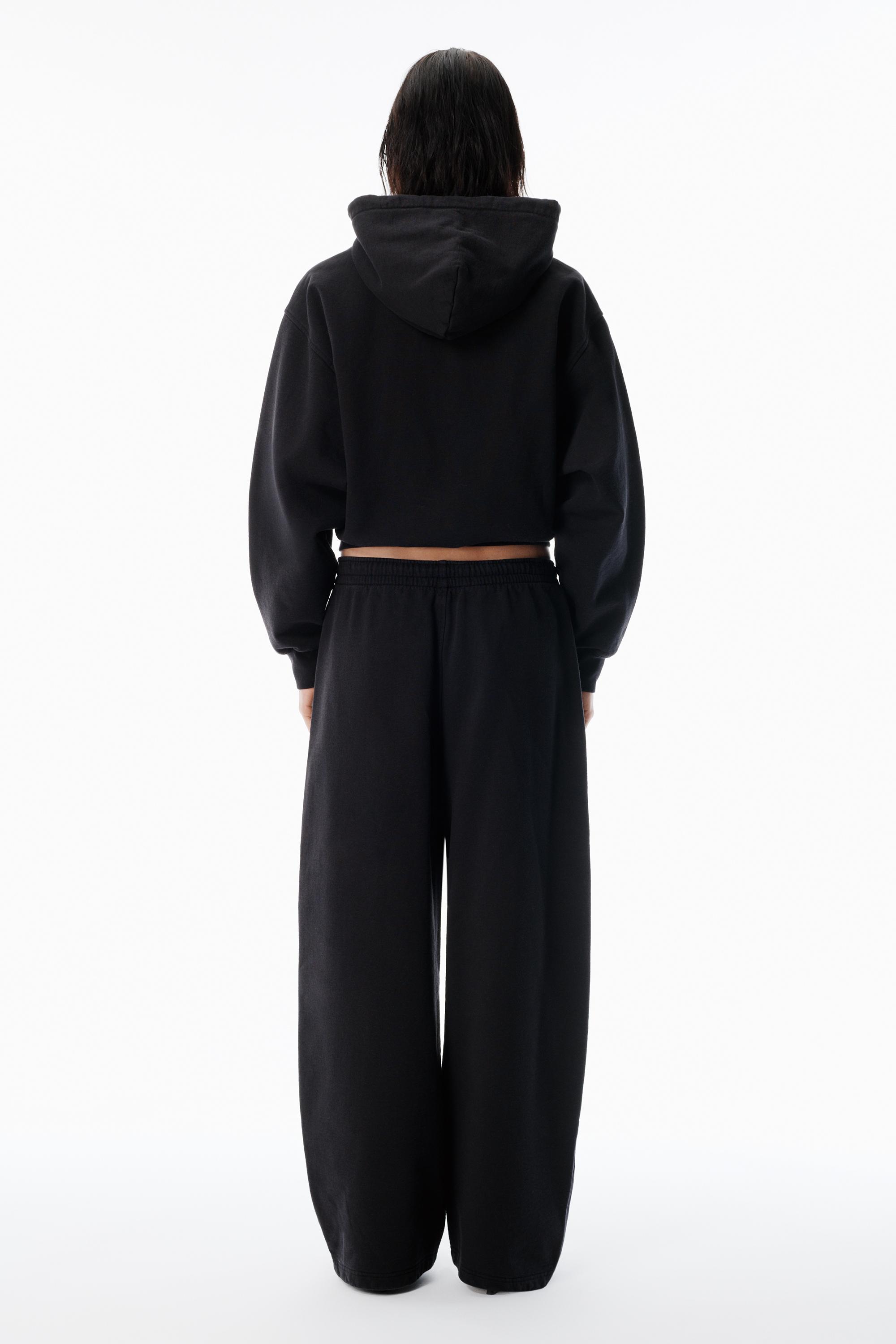 パンツ Alexander Wang High-Waisted Black Cotton Sweatpants With 24006655_54102376_600.jpg