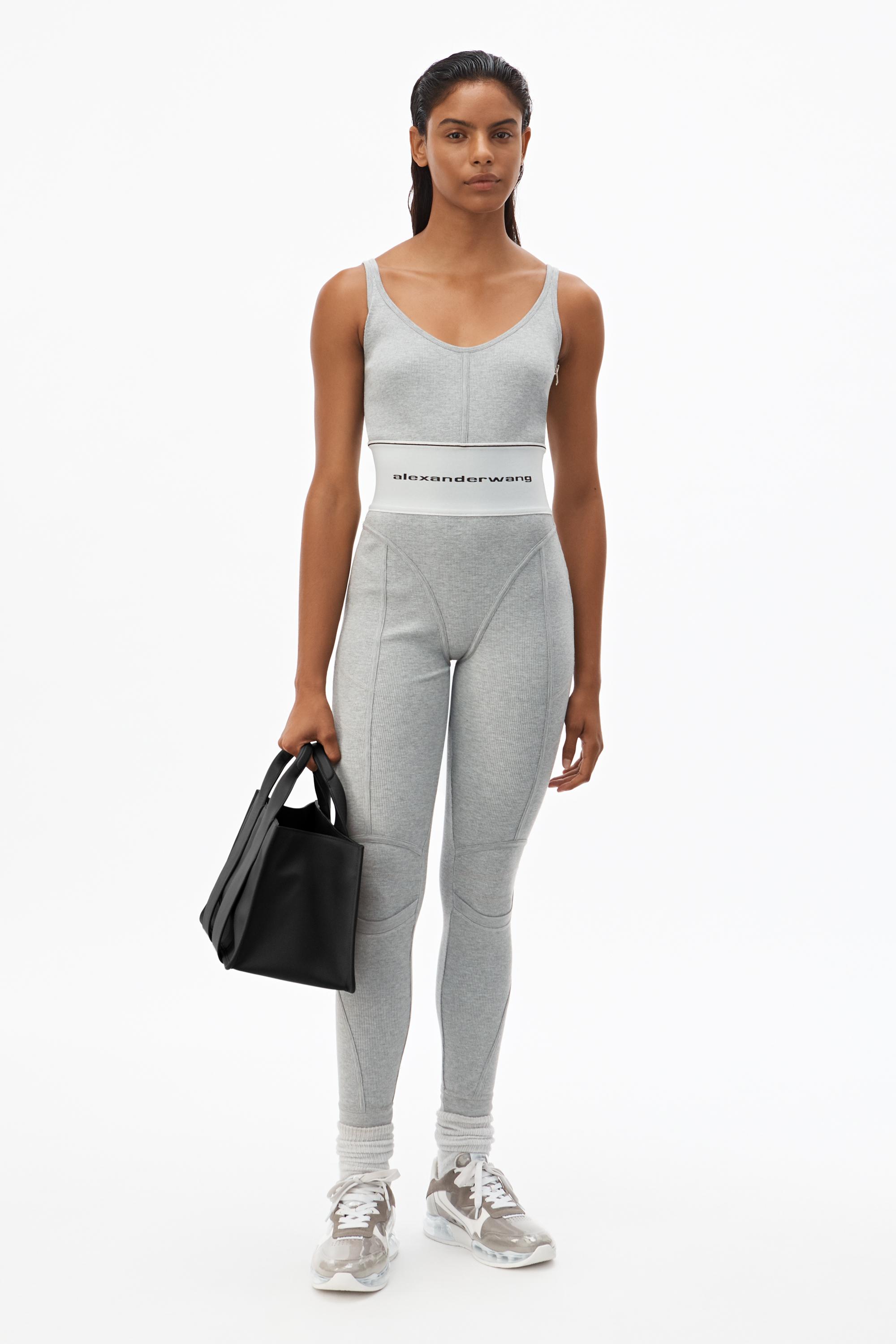 alexander wang logo elastic jumpsuit
