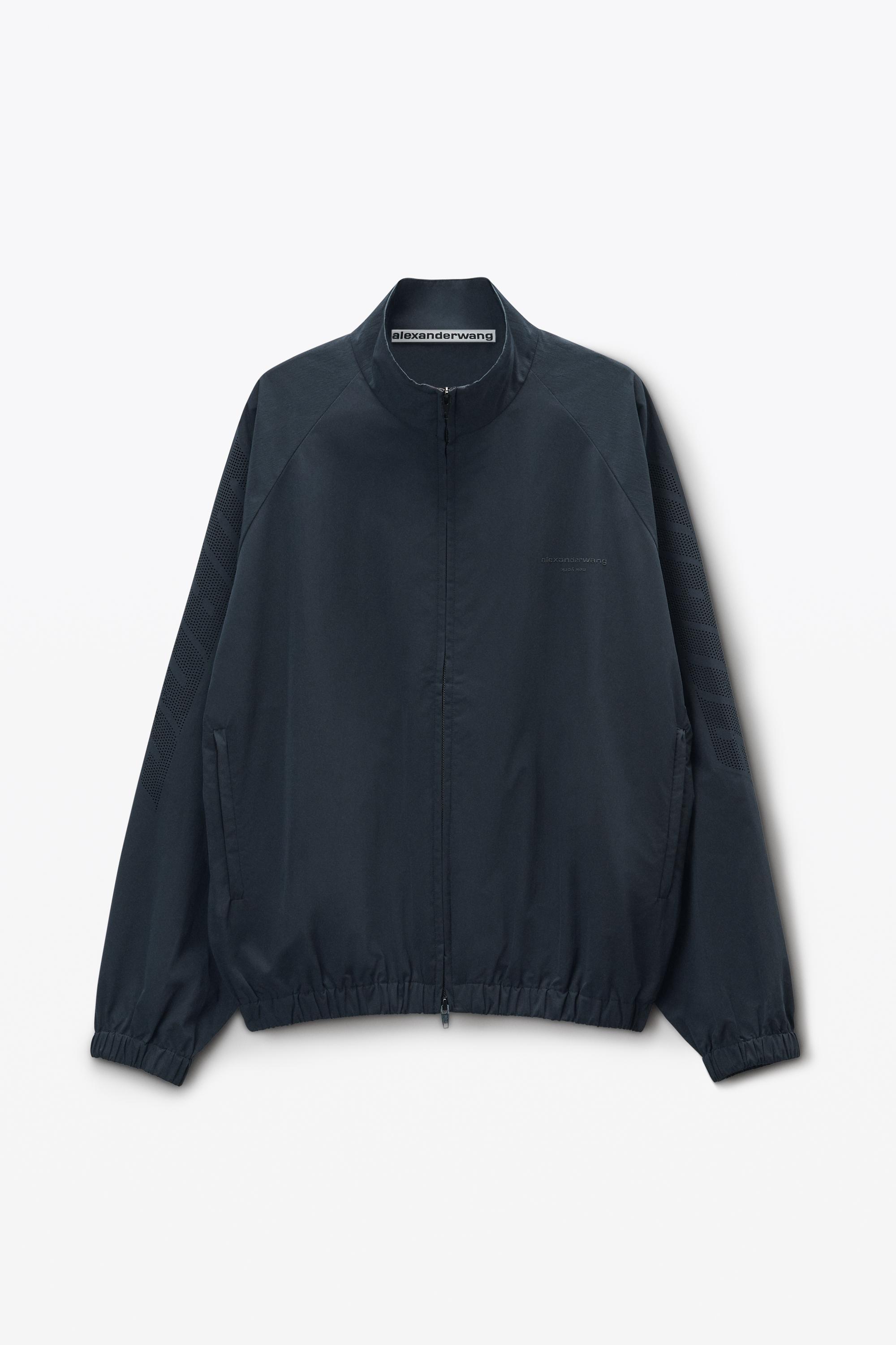 【Alexander Wang】 ロゴプリント トラックジャケット ブラック alexanderwang アレキサンダーワング パイピング トラック