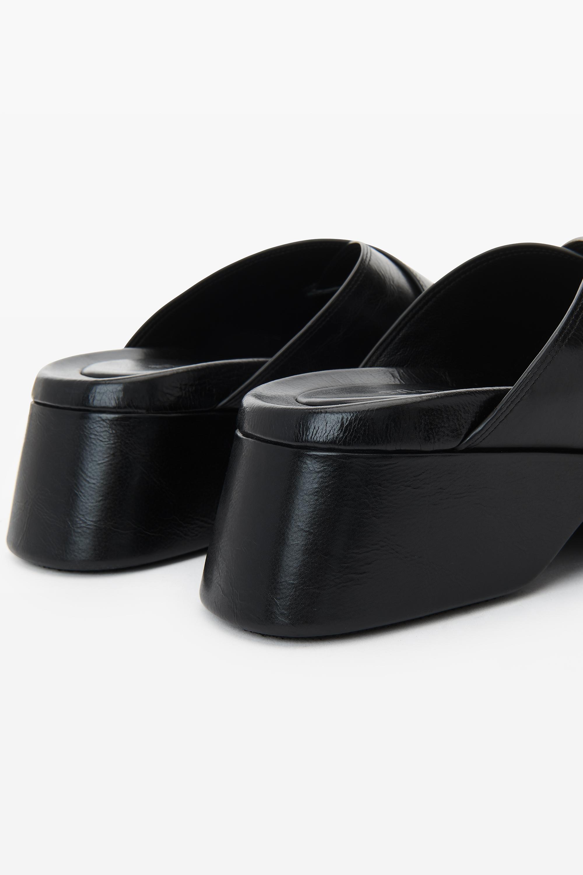 Alexander Wang Float Criss-Cross Platform Sandal in Black