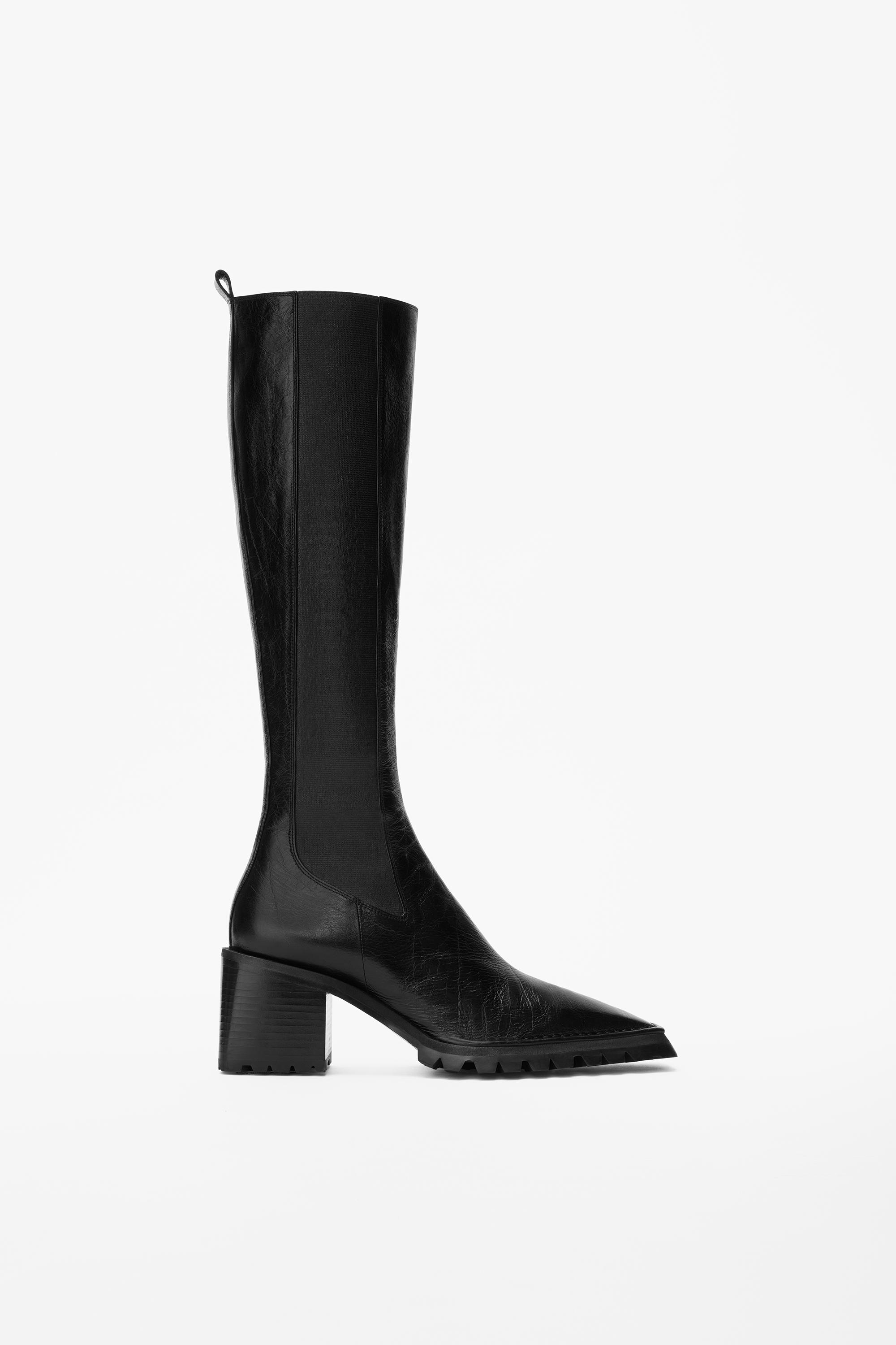 Alexander Wang Leather Parker Knee High Boot in Black - Lyst