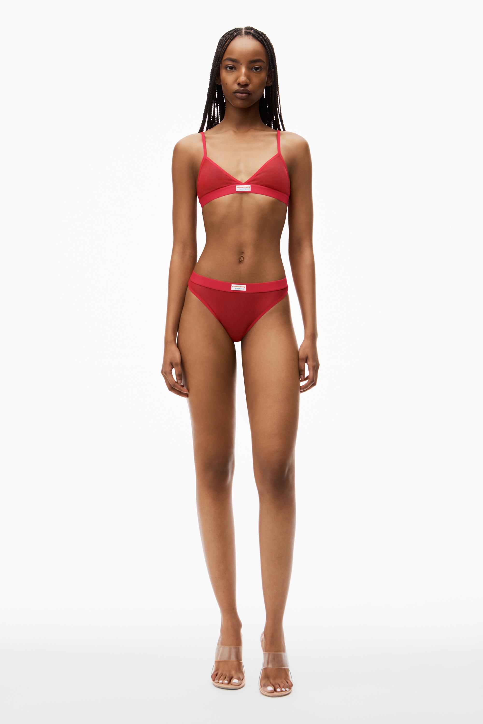 Alexander Wang Classic Thong In Fine Mesh in Red