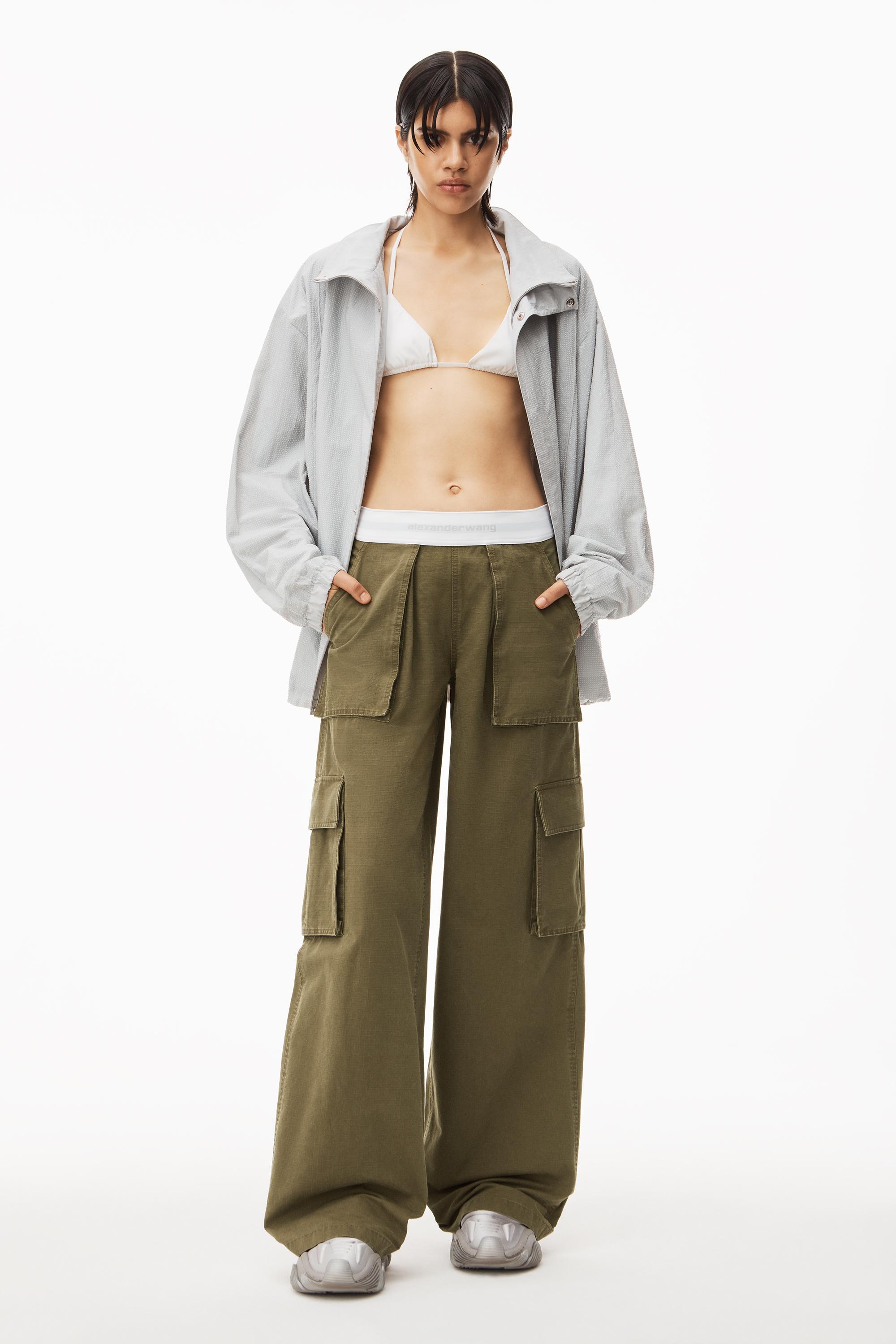 Alexander Wang Logo Cargo Pant In Ripstop Cotton | Lyst