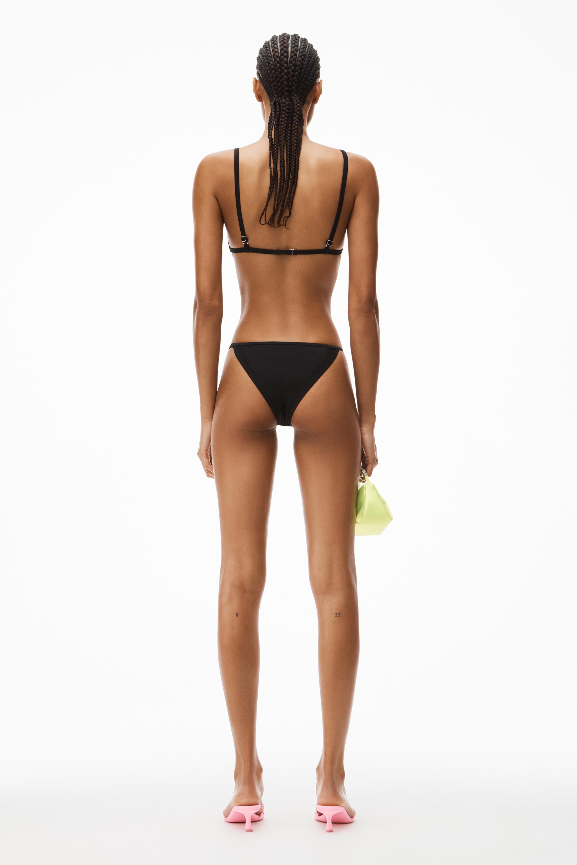 Alexander Wang Crystal Logo Bikini Top in Black | Lyst Australia