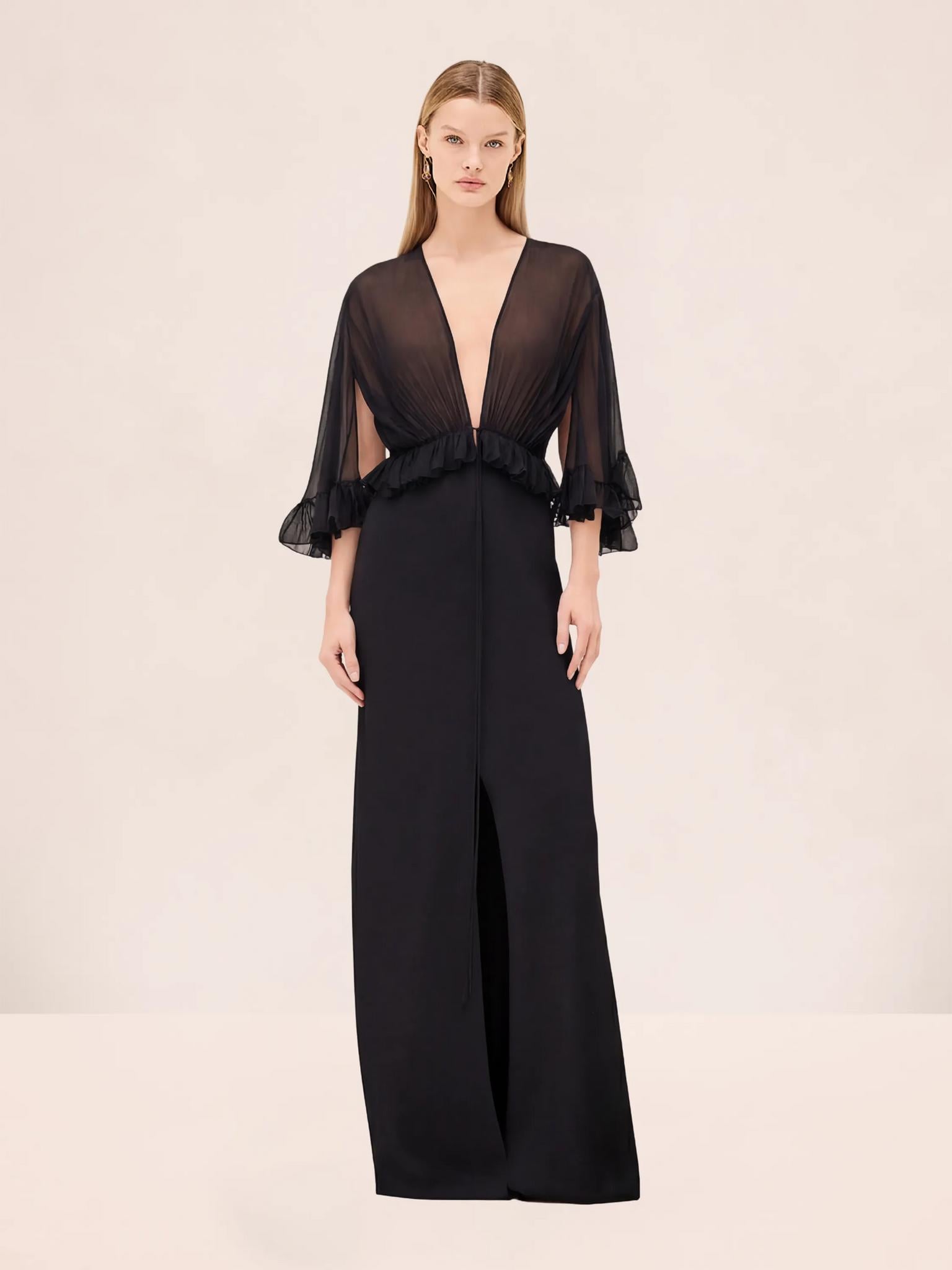 alexis marce dress black Everlane Cashmere Long-Sleeve Mini Dress In Black, Size XS main image 1