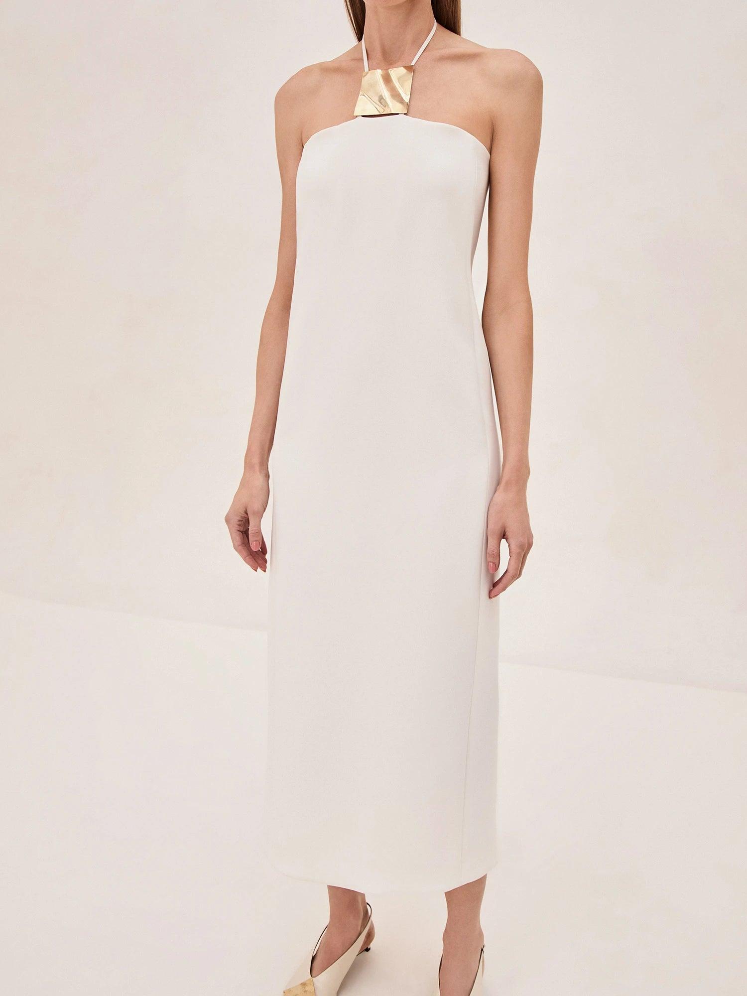 knee length shirt dress Journi Shirt Dress in White