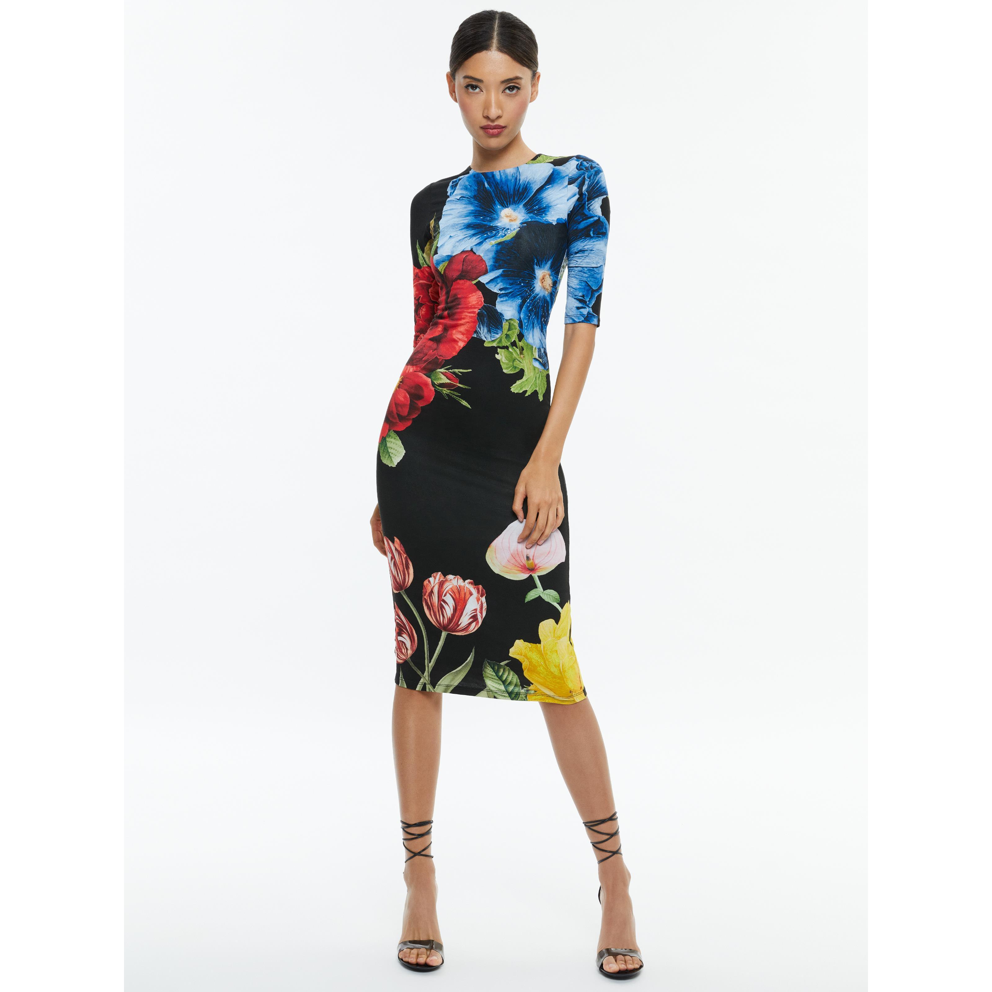 delora fitted mock neck midi dress (Official) LBLC the label / Nala Long Sleeve Midi Dress / Vegan / Cruelty Free / White / L main image 1