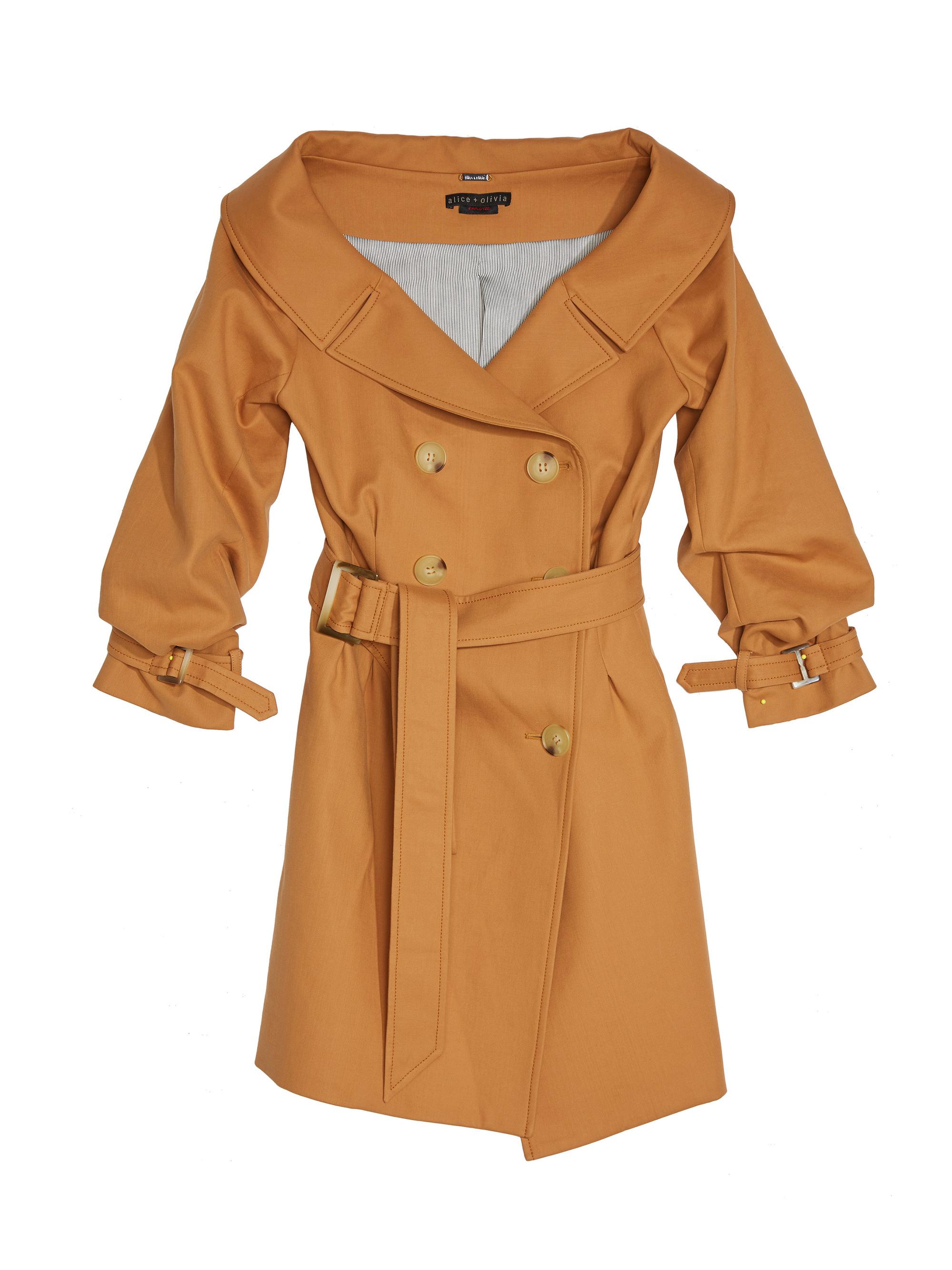 Off shoulder top trench dress