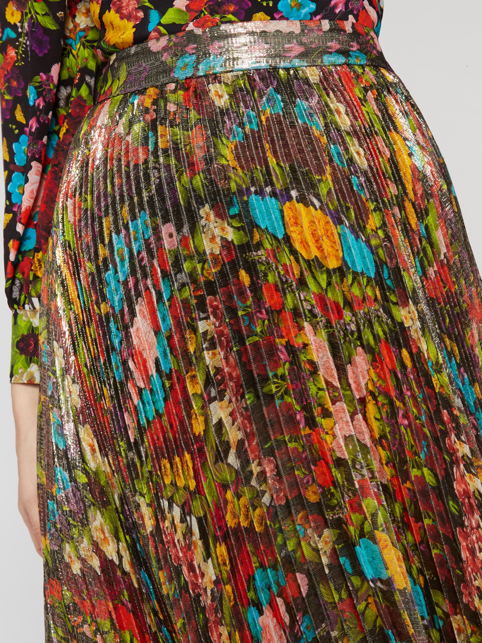 Katz Floral Pleated Maxi Skirt | Lyst