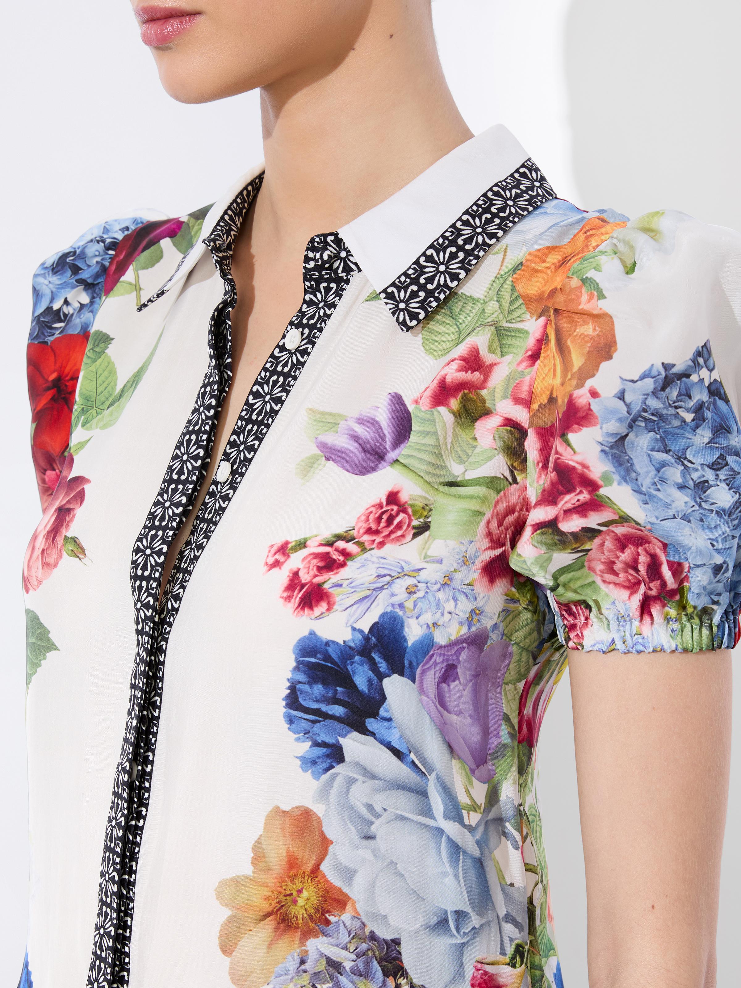 Alice + Olivia Claire Mini Dress in White | Lyst
