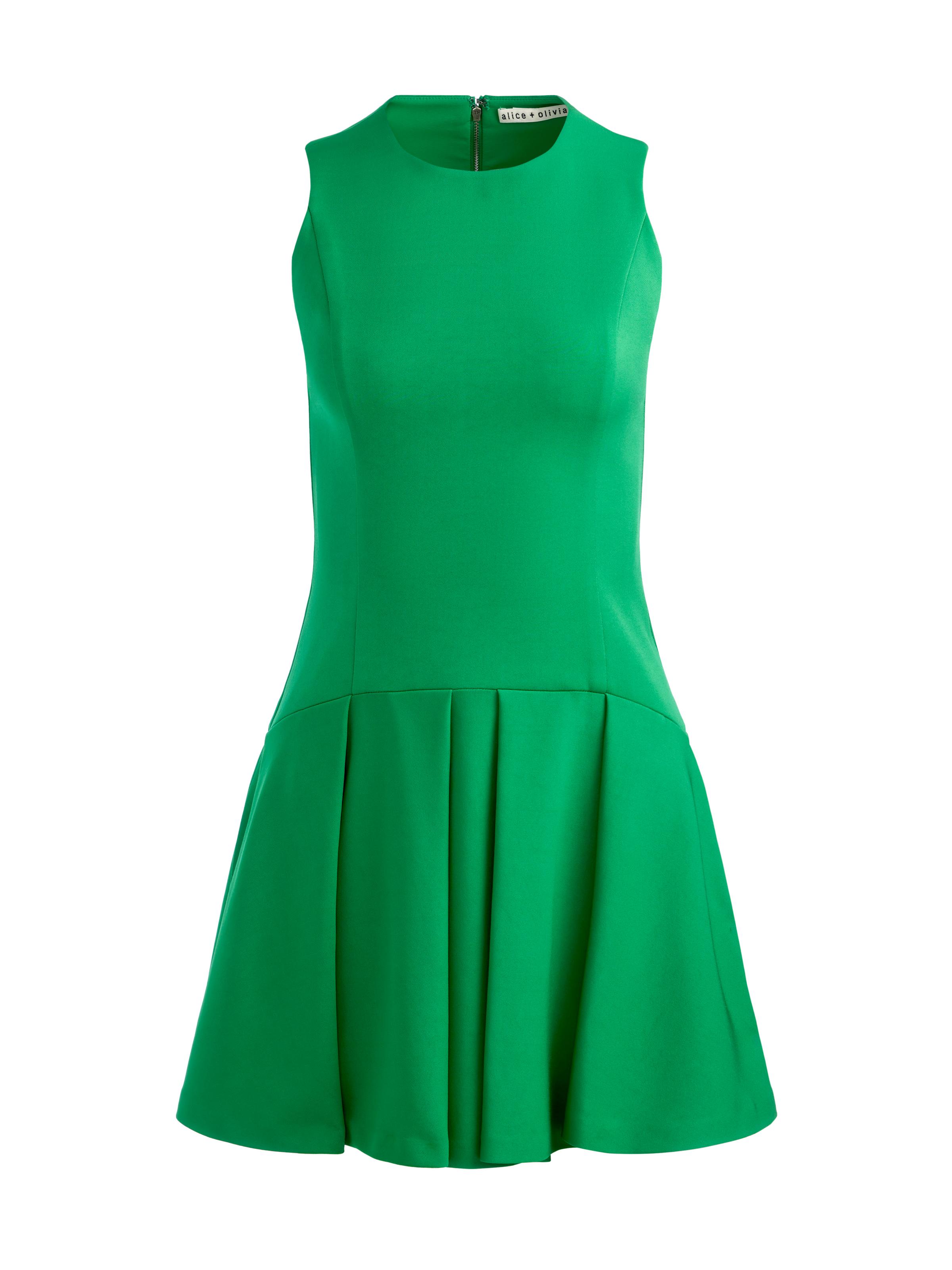 green emerald velvet dress Alice + Olivia main image 0