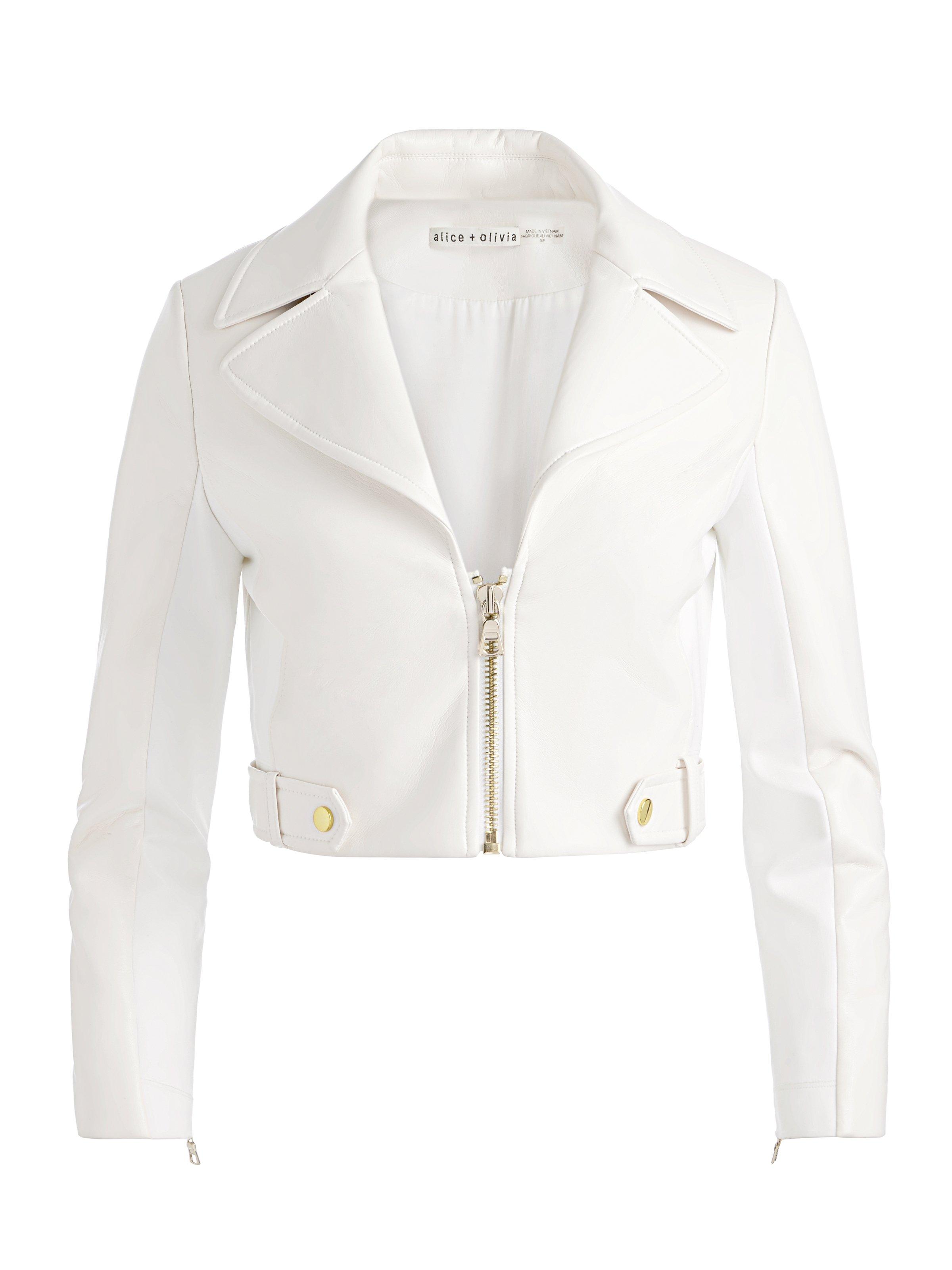 White Leather jackets for Women | Lyst